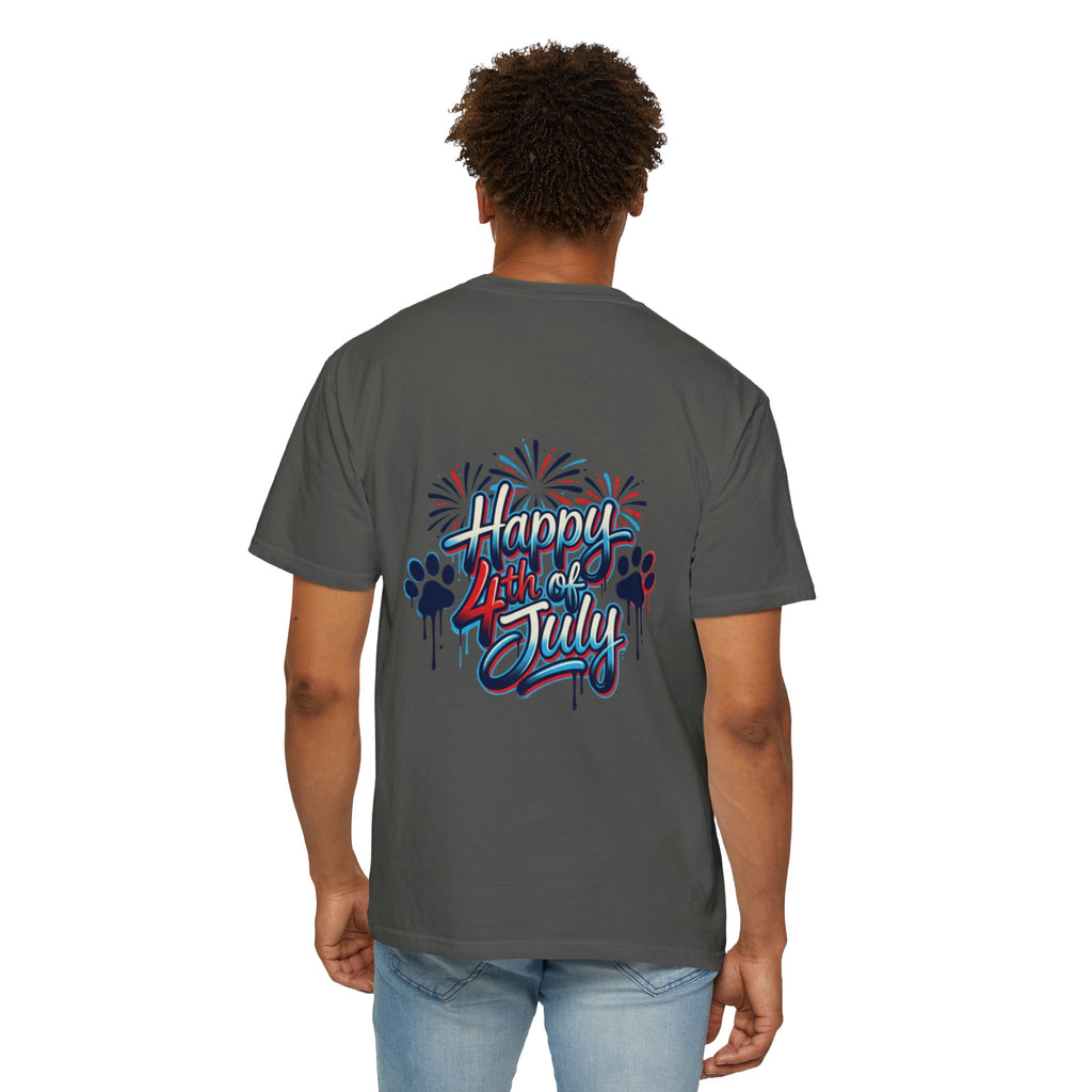 America 4th of July Graphic T-Shirt — "Happy 4th of July" Patriotic Tee