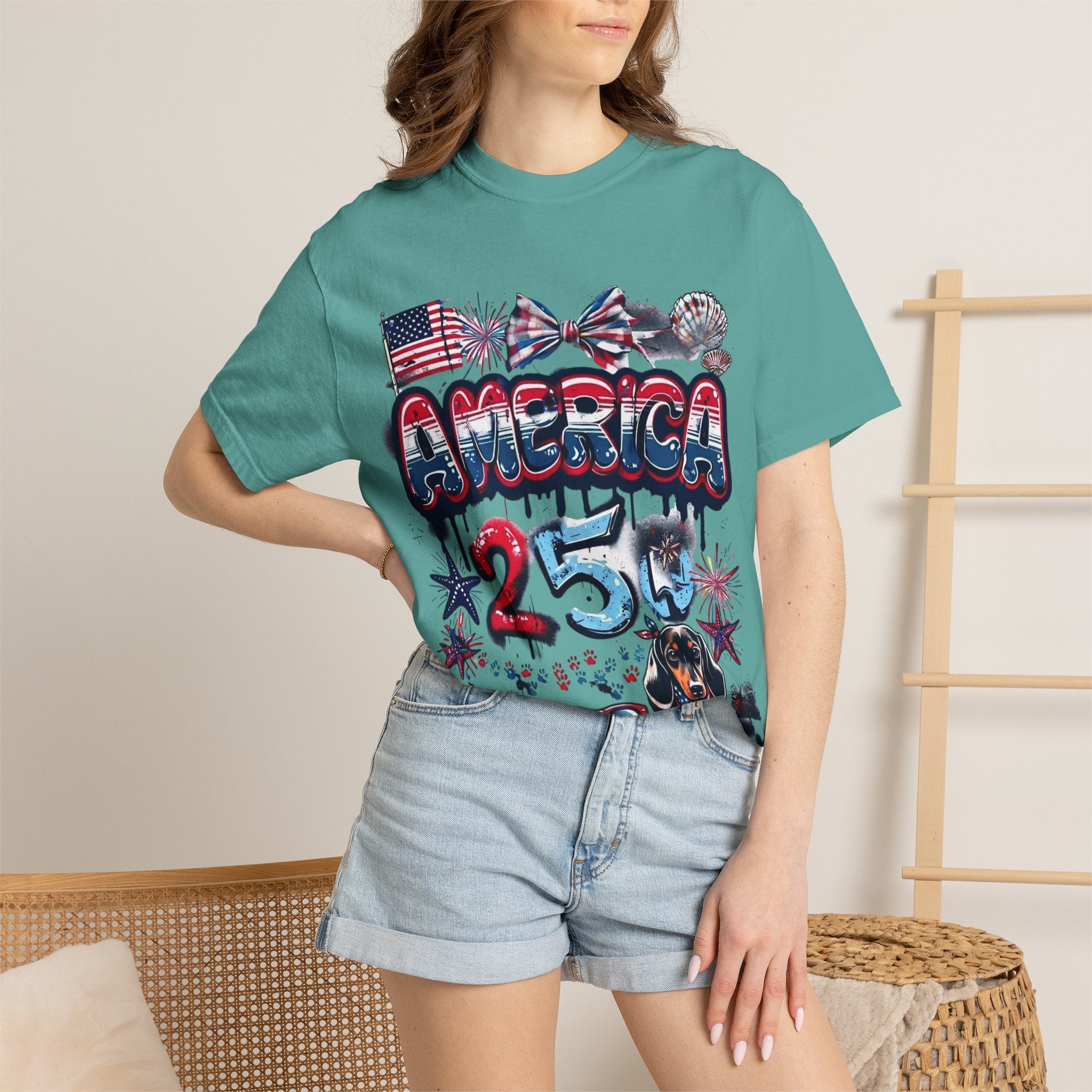 America 4th of July Graphic T-Shirt — "Happy 4th of July" Patriotic Tee