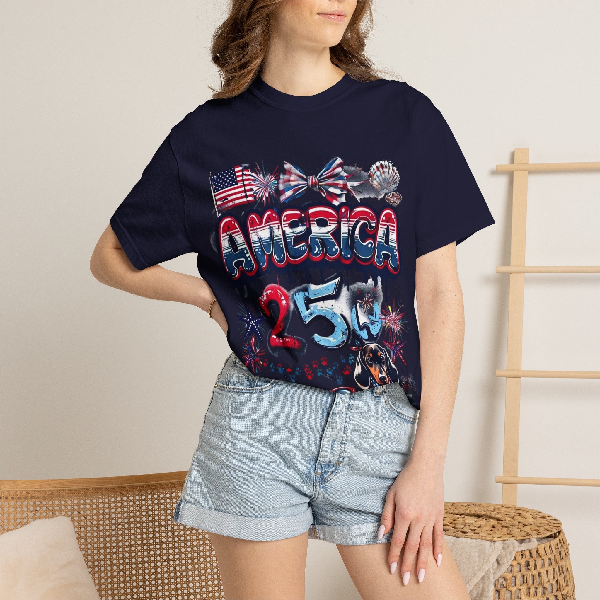 America 4th of July Graphic T-Shirt — "Happy 4th of July" Patriotic Tee