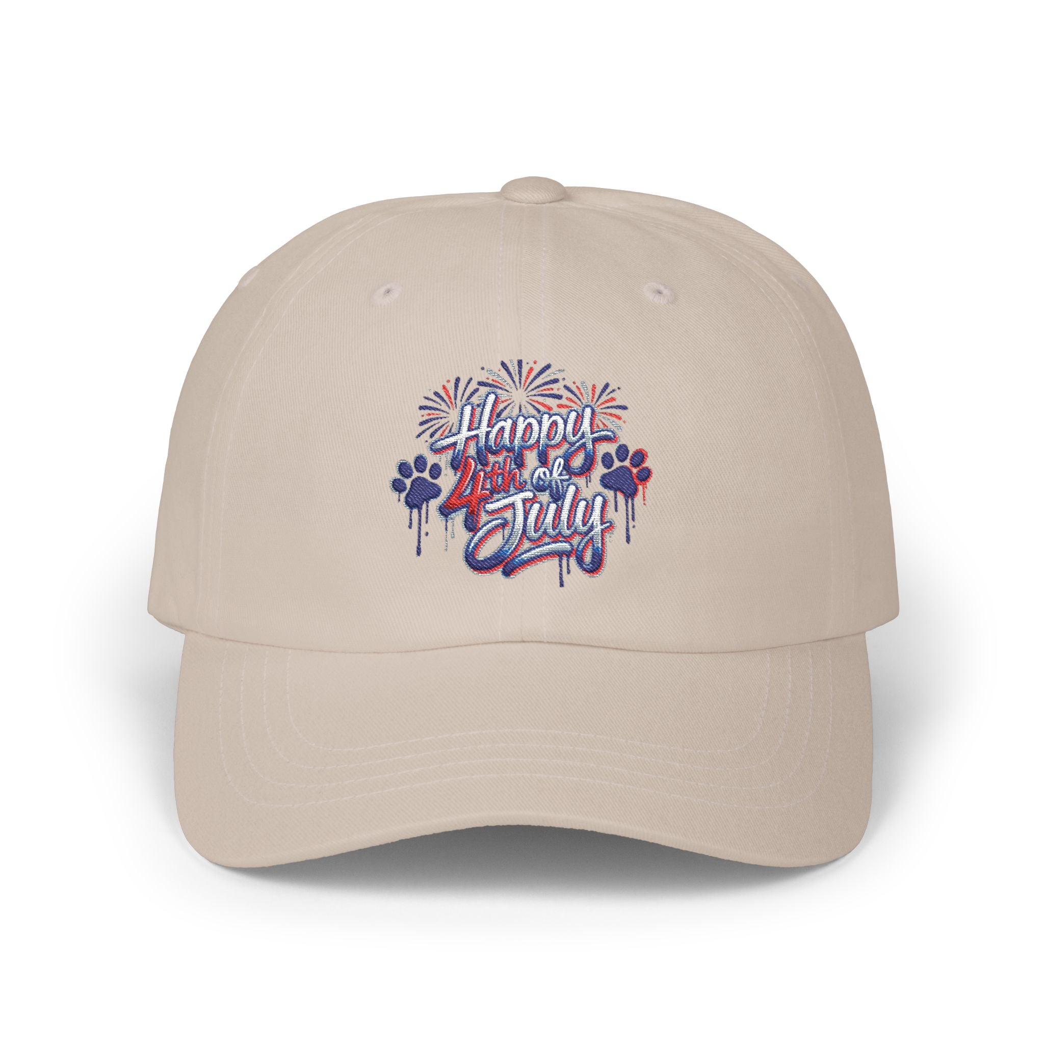 4th of July Dad Cap - 'Happy July' Fireworks Baseball Hat