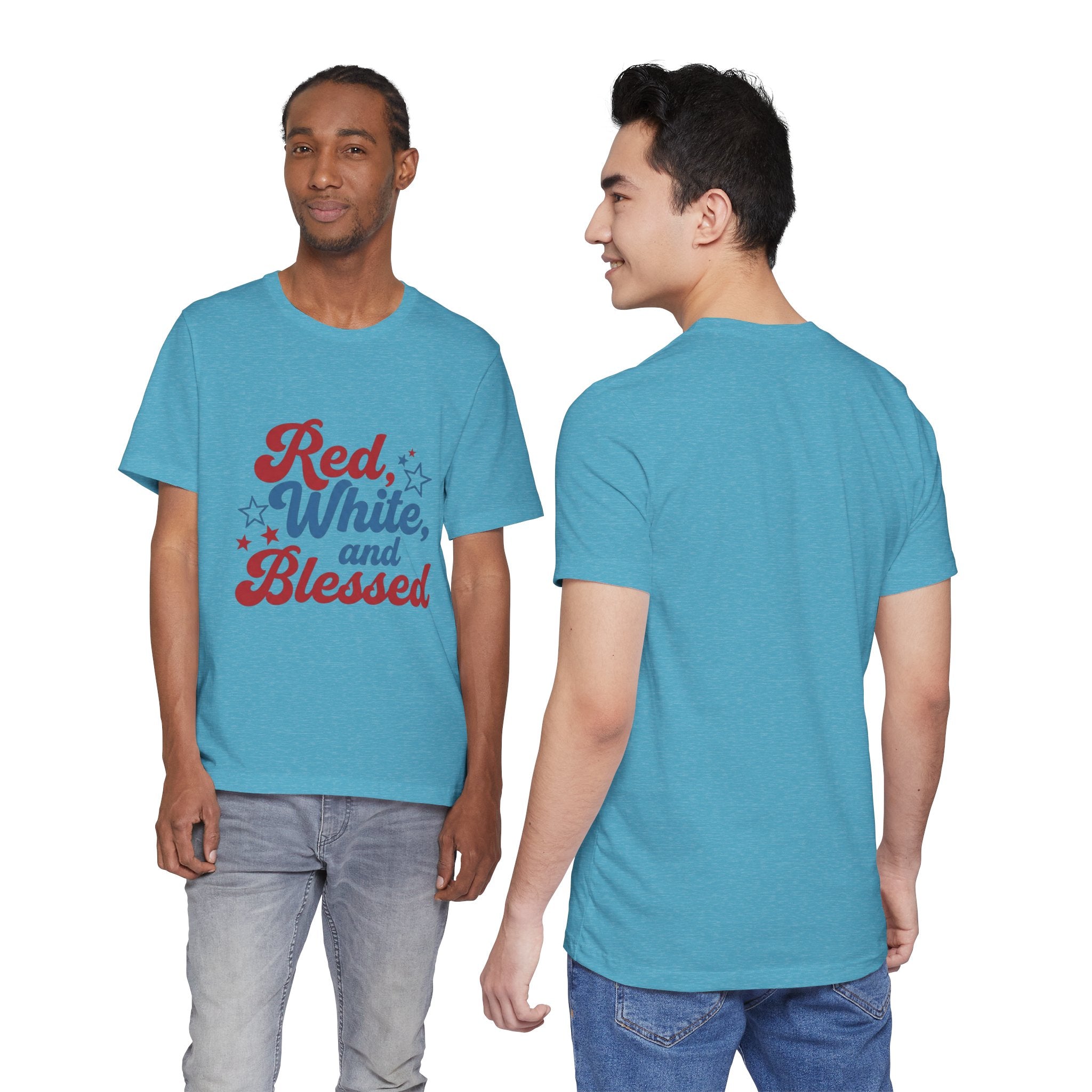 Unisex Jersey short sleeve Red, White, and Blessed T‑Shirt - 4th of July Theme