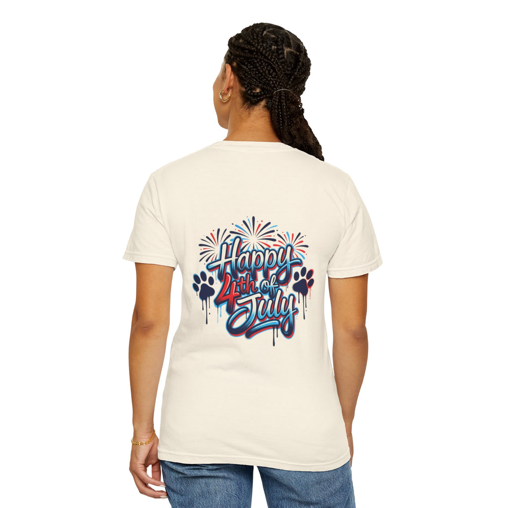 America 4th of July Graphic T-Shirt — "Happy 4th of July" Patriotic Tee