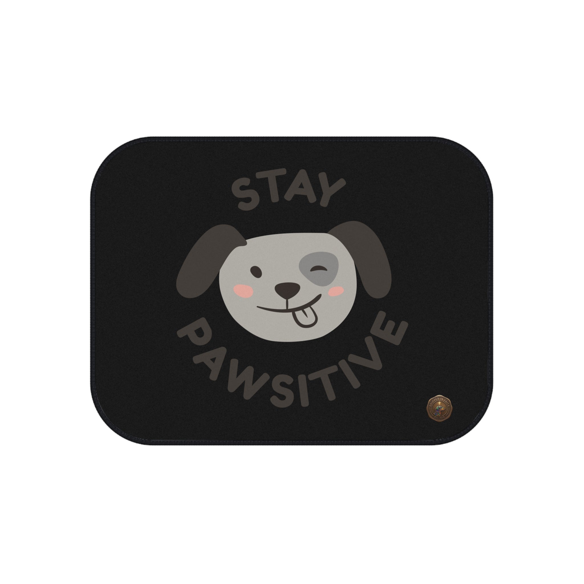Car Mats - "Stay Pawsitive" Rear Dog Car Floor Mats Set (2-Pack)