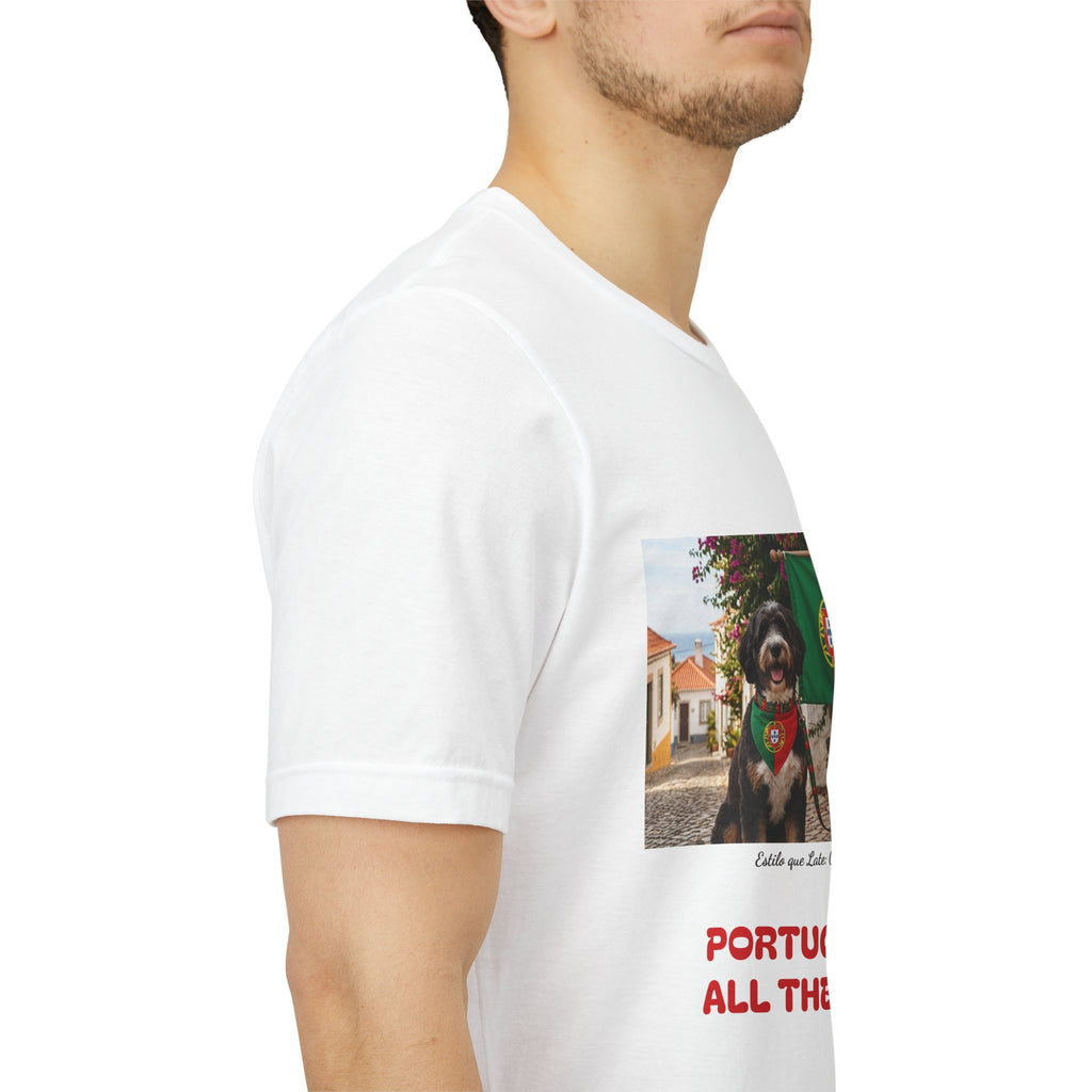 🇵🇹 Portuguese All The Way! T-Shirt — Portugal Flag & Dog Travel Tee