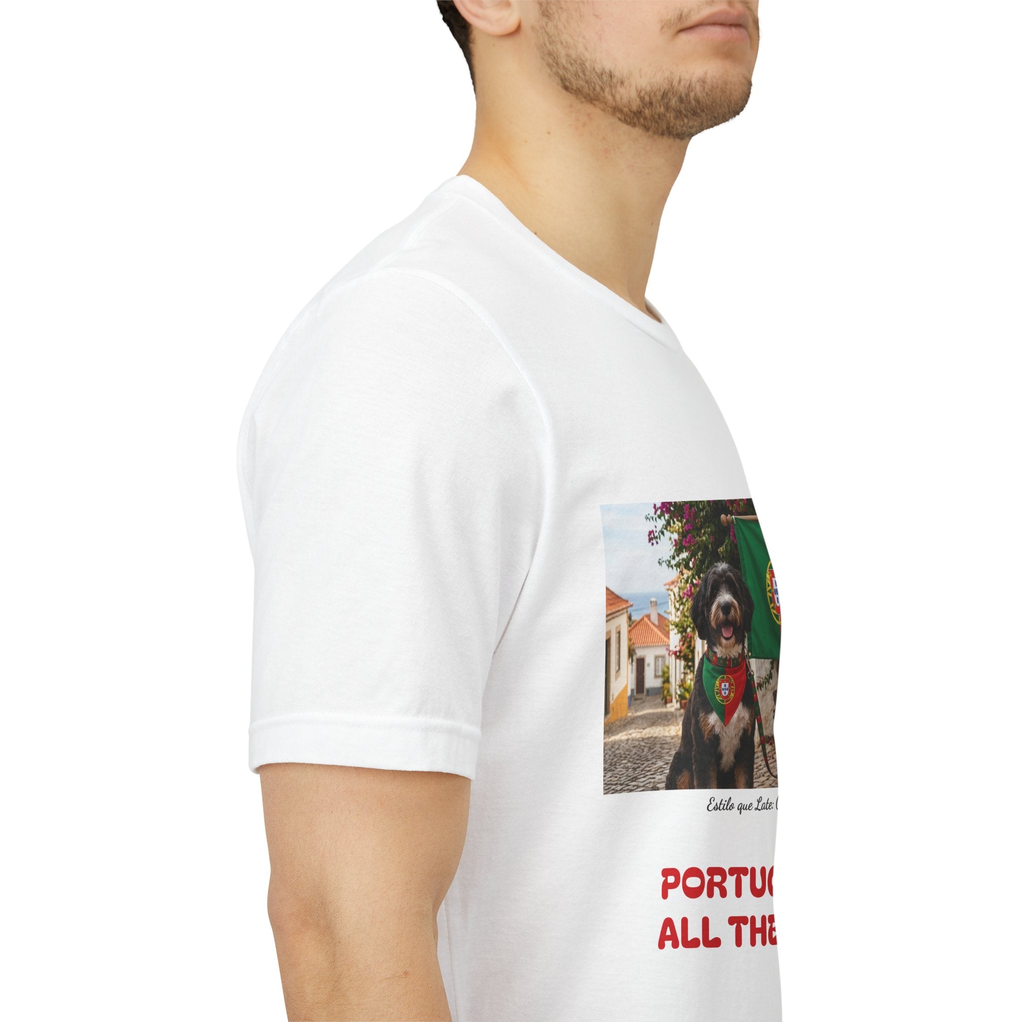 🇵🇹 Portuguese All The Way! T-Shirt — Portugal Flag & Dog Travel Tee
