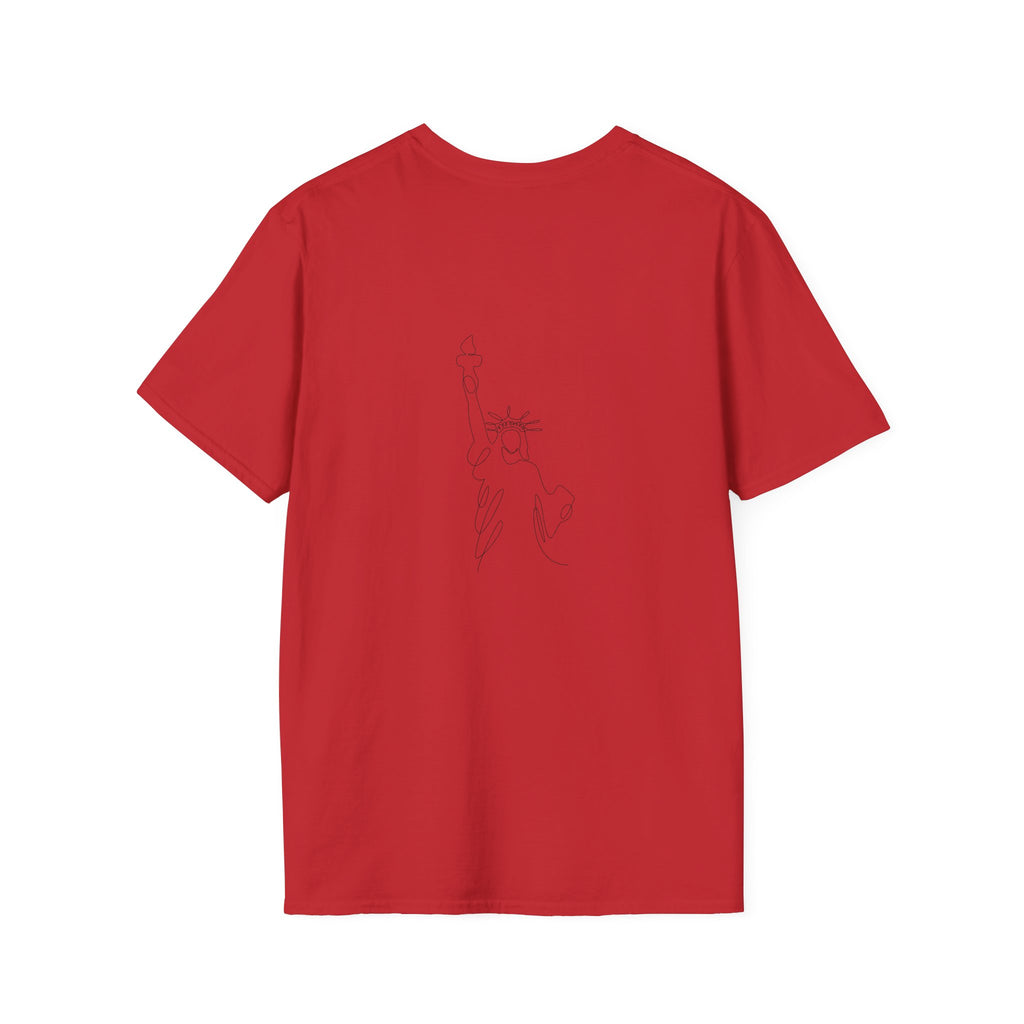 T-Shirt — "Dripped in Grace, Free in Faith" American Flag Christian Graphic Tee - 4th of July