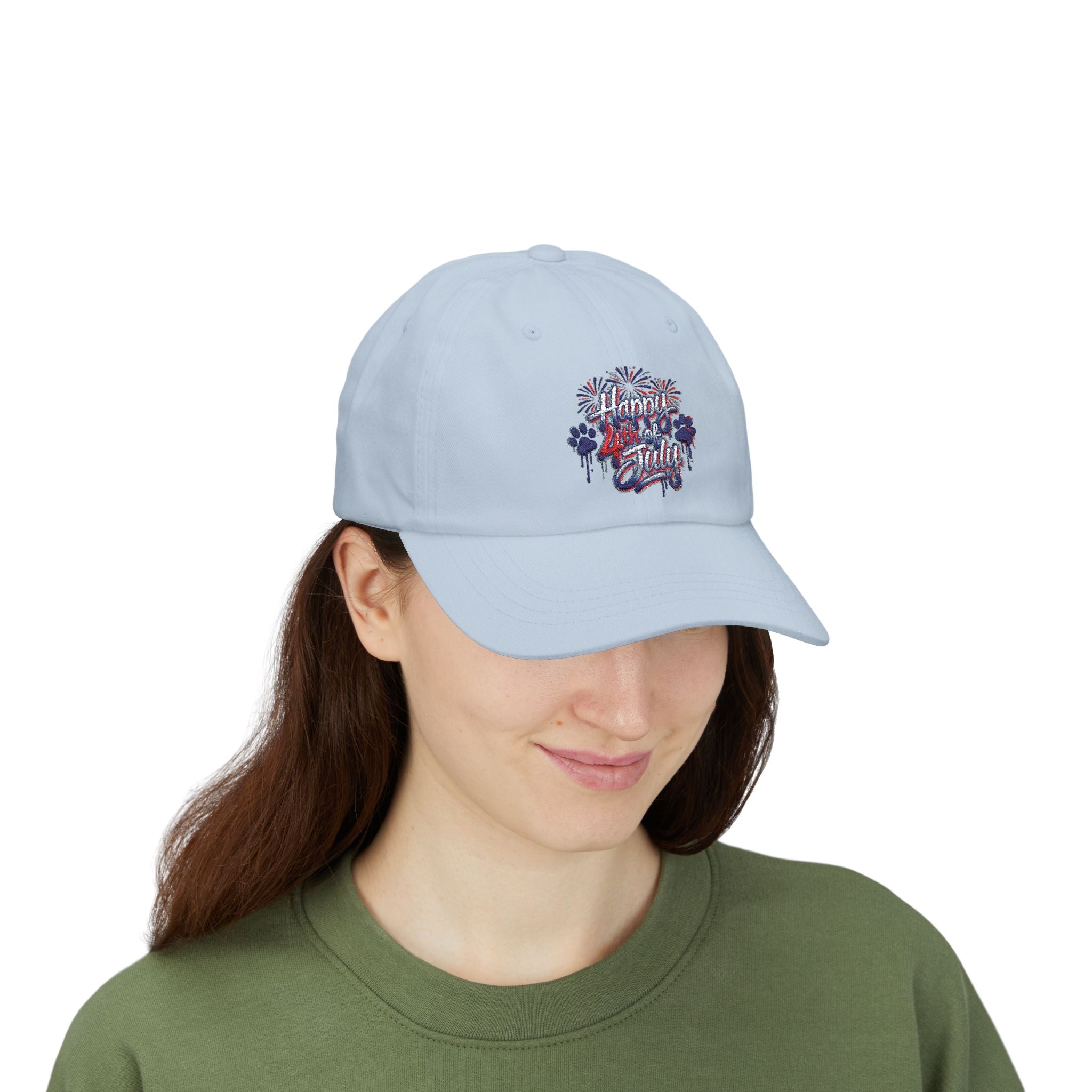 4th of July Dad Cap - 'Happy July' Fireworks Baseball Hat