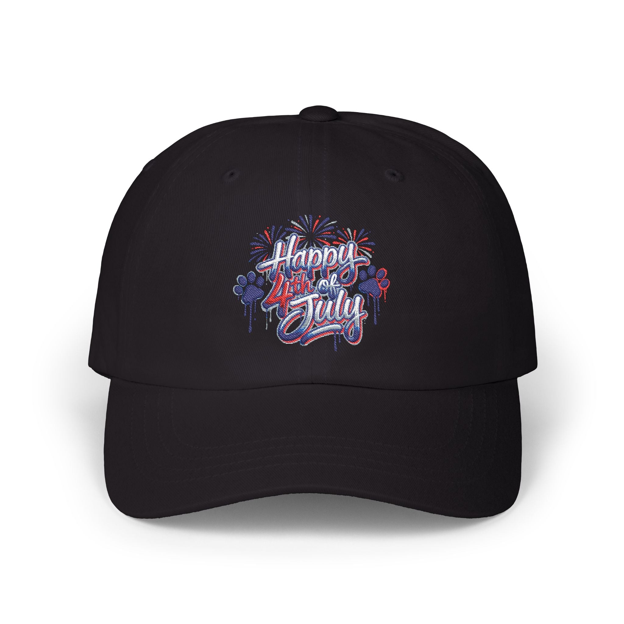 4th of July Dad Cap - 'Happy July' Fireworks Baseball Hat