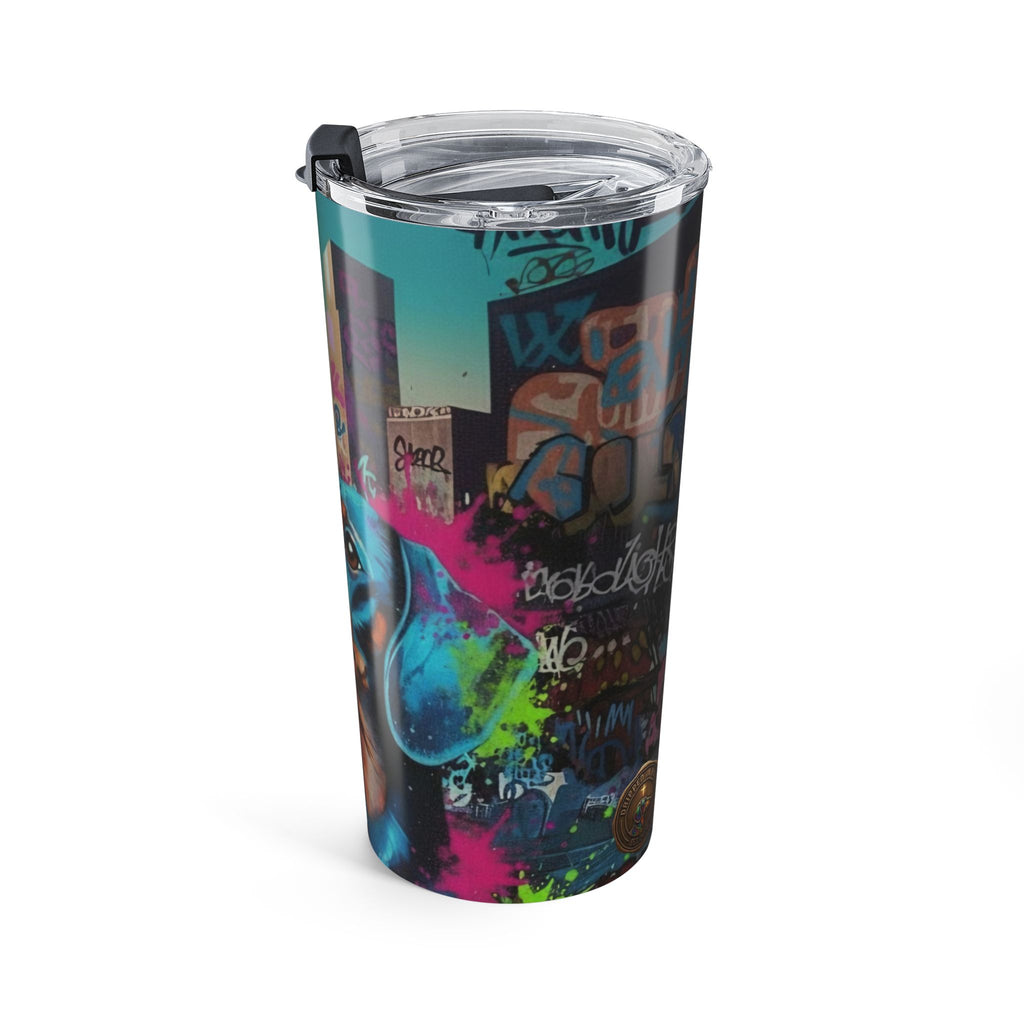 Daschund Graffiti Style Stainless Steel Tumbler 20oz
