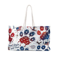 Patriotic Weekender Bag — "Stars, Stripes and Paws" Red White & Blue 4th of July Travel Tote