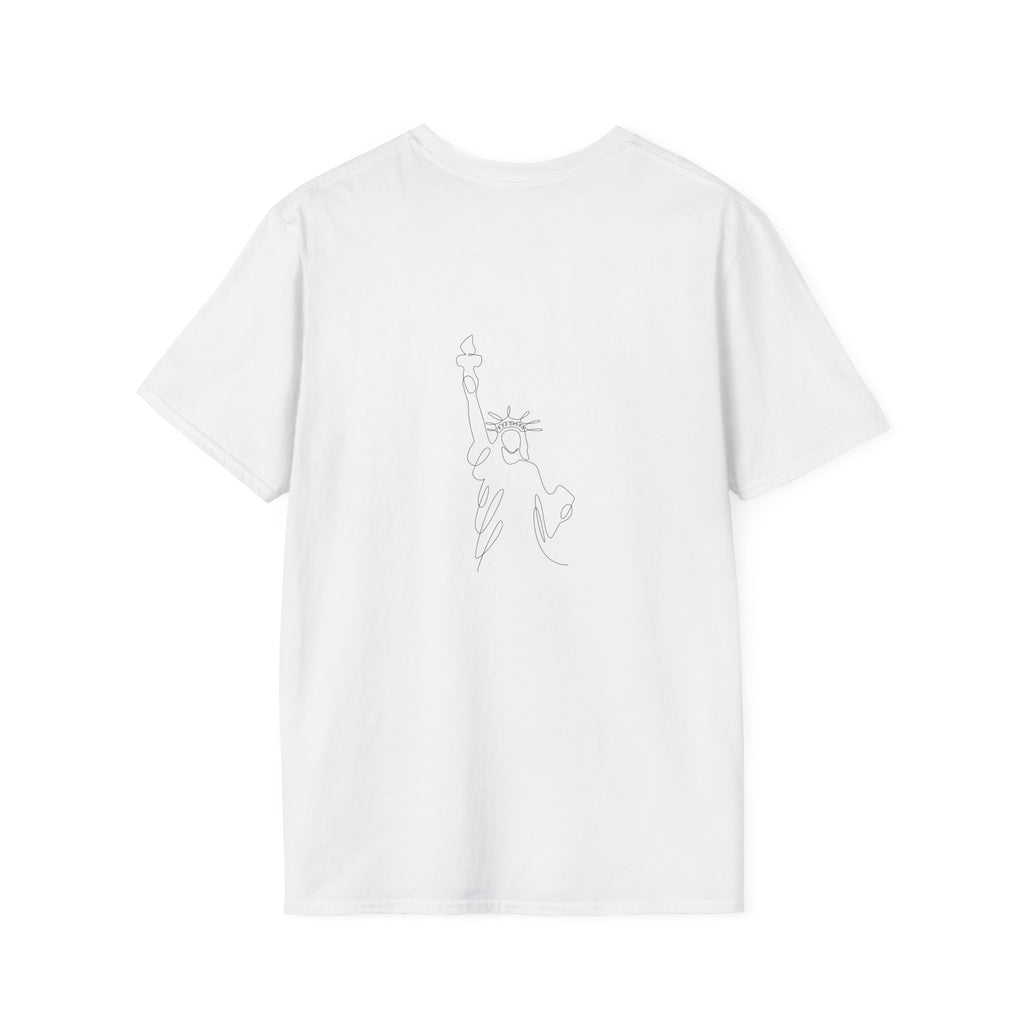 T-Shirt — "Dripped in Grace, Free in Faith" American Flag Christian Graphic Tee - 4th of July