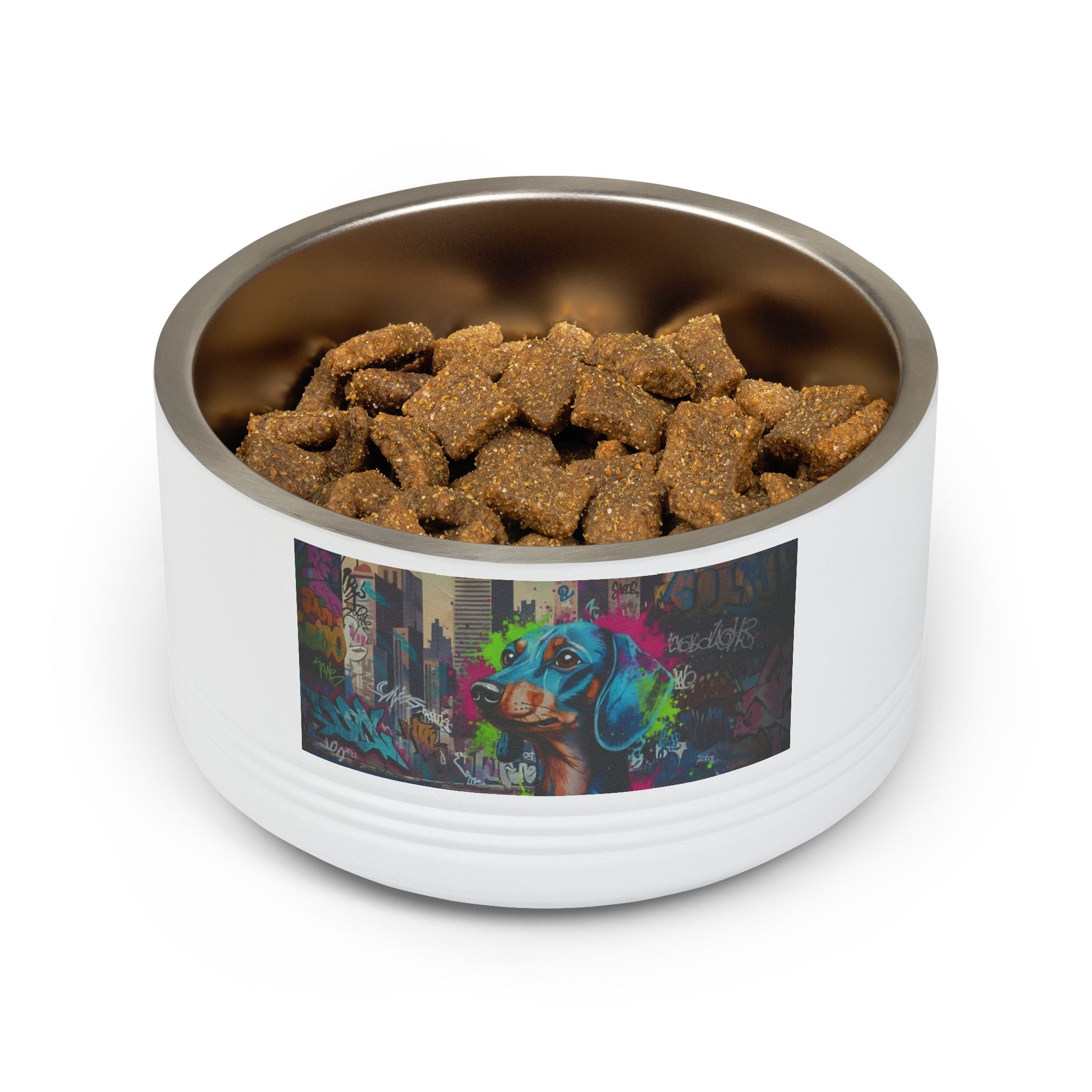 Tigela para Animais, aço inoxidável 530ml estilo graffiti