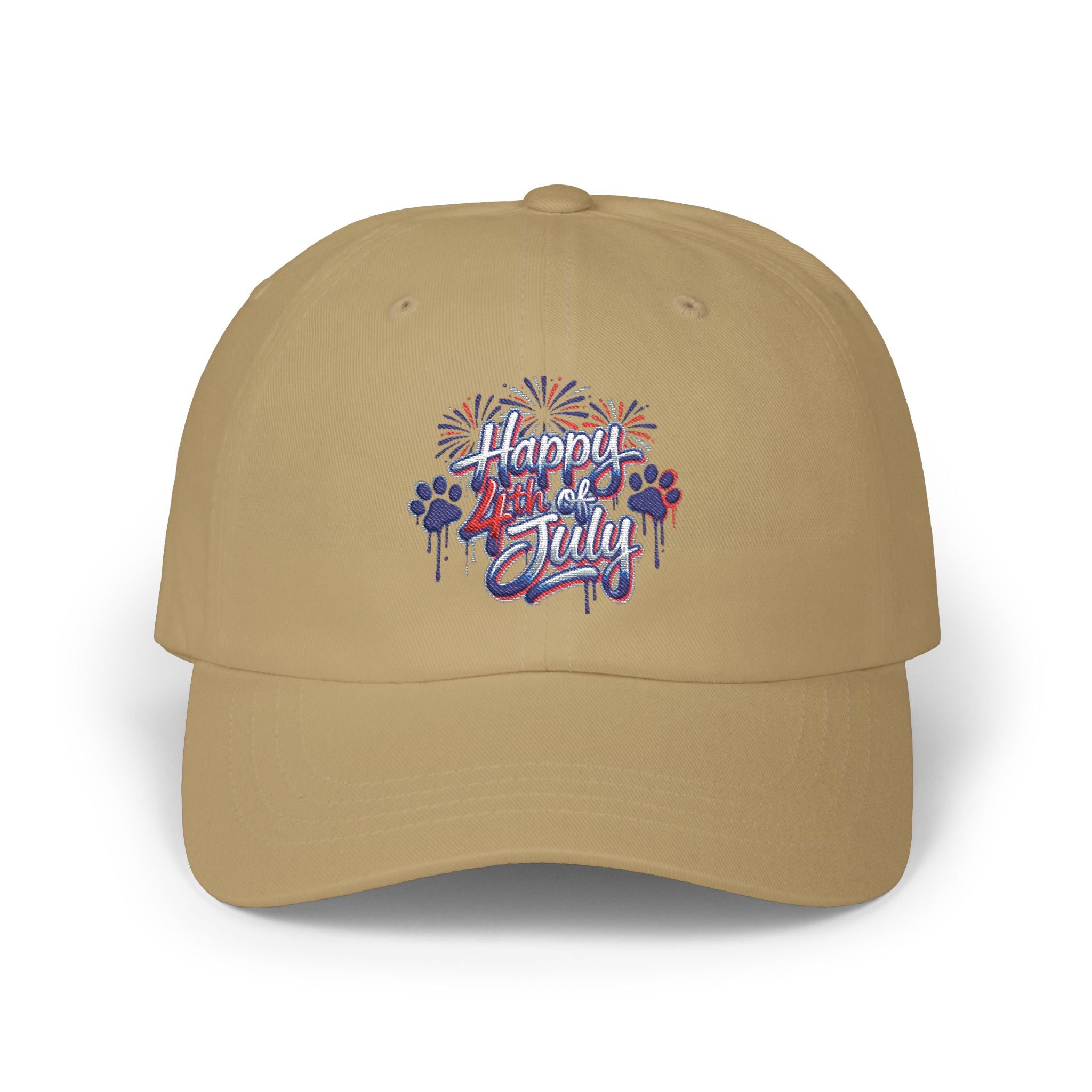 4th of July Dad Cap - 'Happy July' Fireworks Baseball Hat