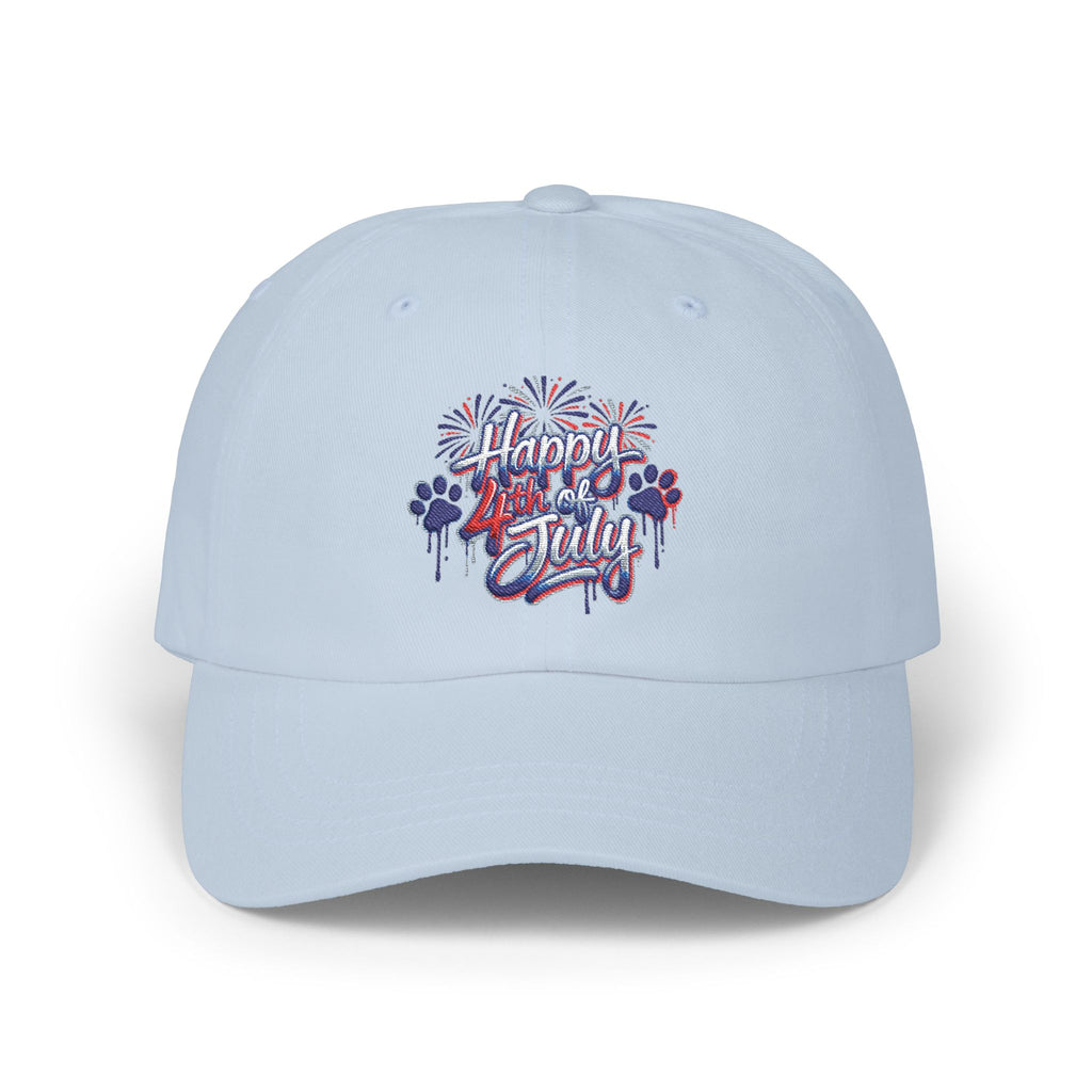 4th of July Dad Cap - 'Happy July' Fireworks Baseball Hat