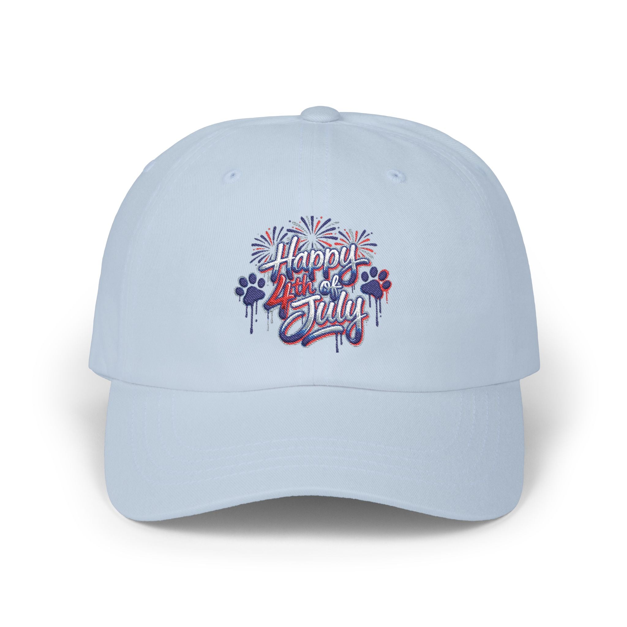 4th of July Dad Cap - 'Happy July' Fireworks Baseball Hat