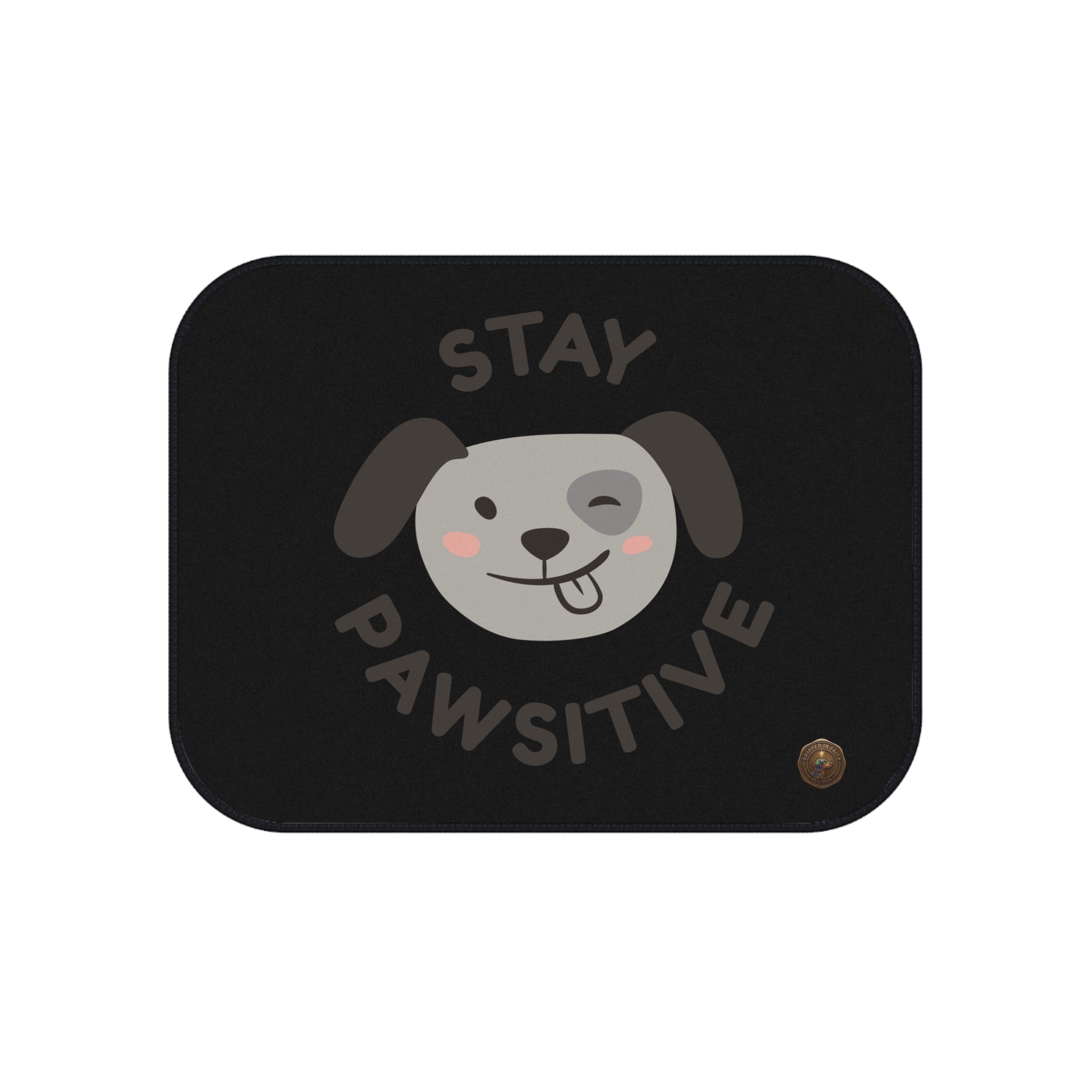 Car Mats - "Stay Pawsitive" Rear Dog Car Floor Mats Set (2-Pack)