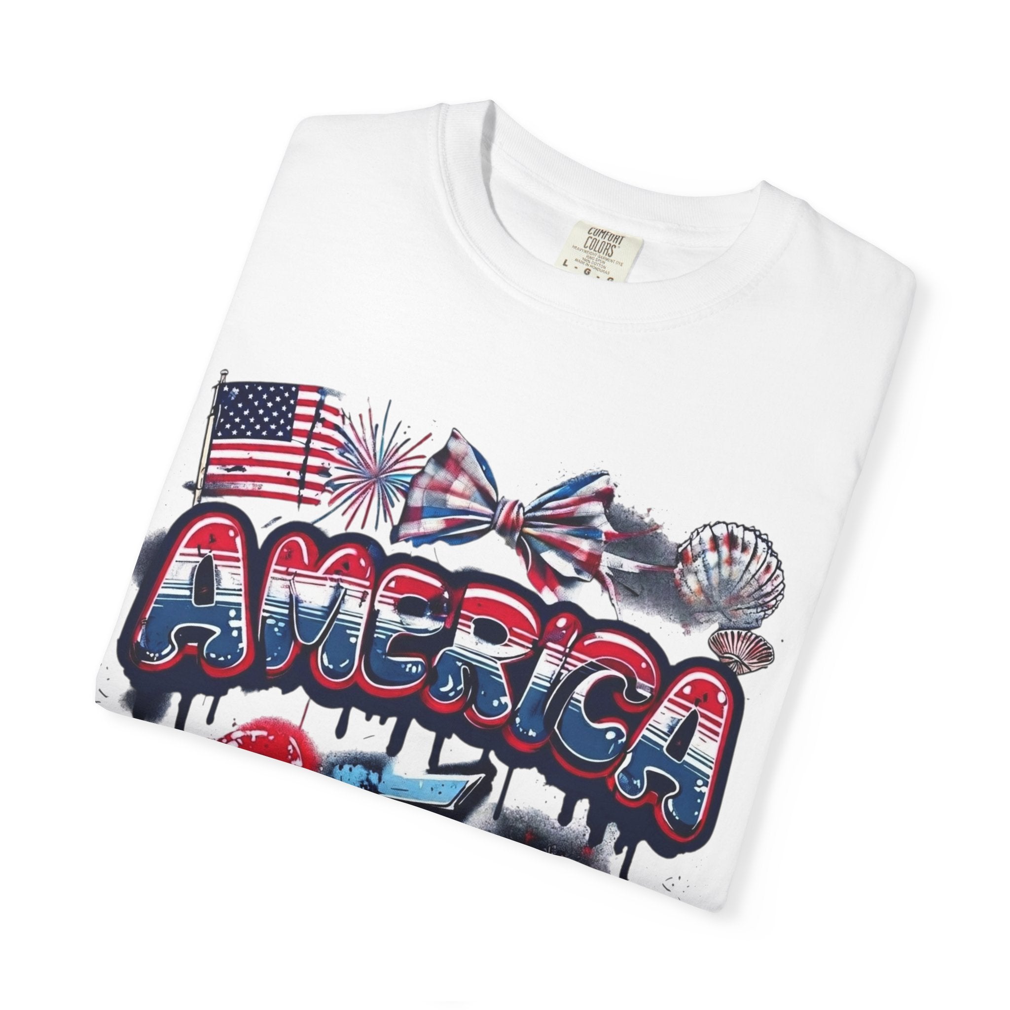 America 4th of July Graphic T-Shirt — "Happy 4th of July" Patriotic Tee