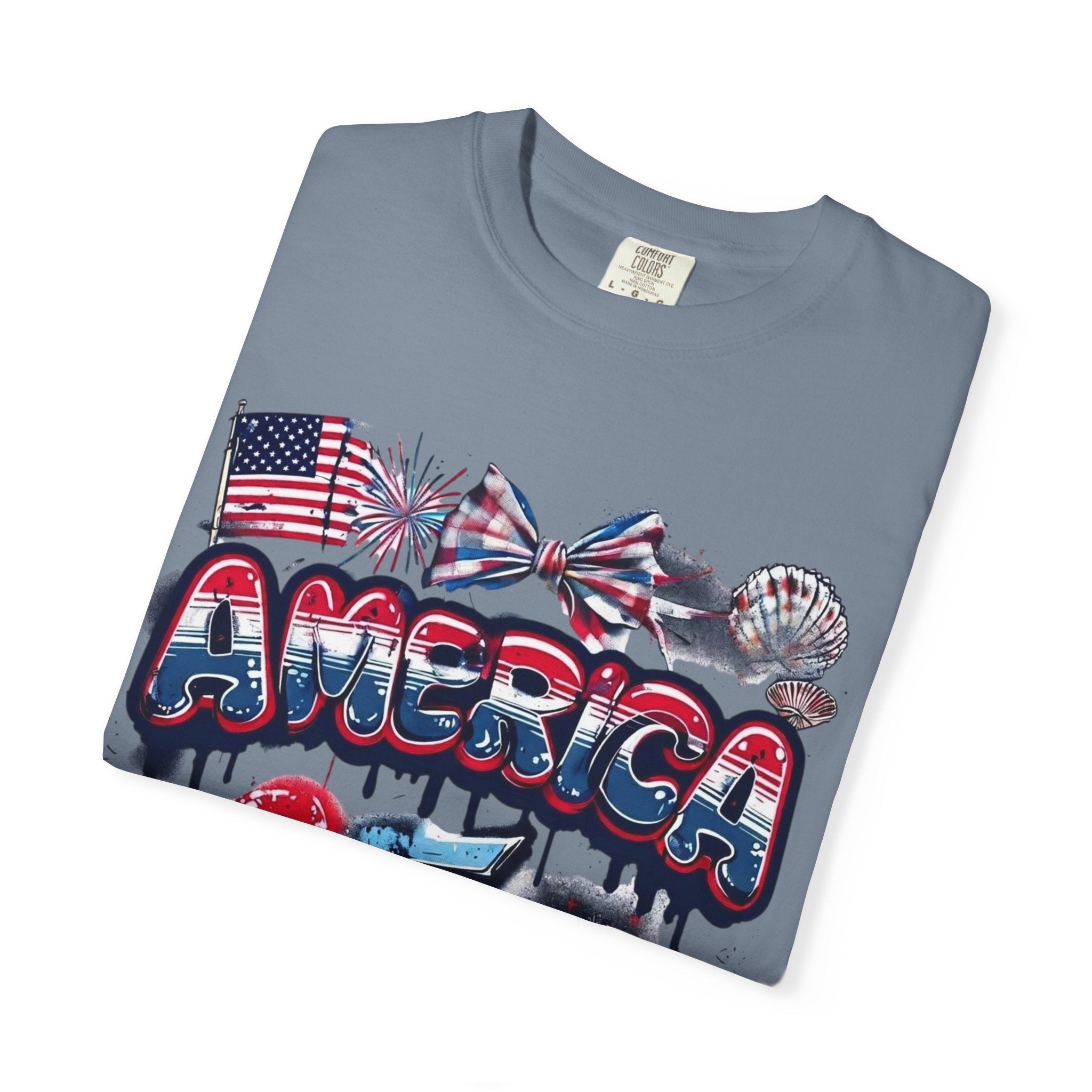 America 4th of July Graphic T-Shirt — "Happy 4th of July" Patriotic Tee