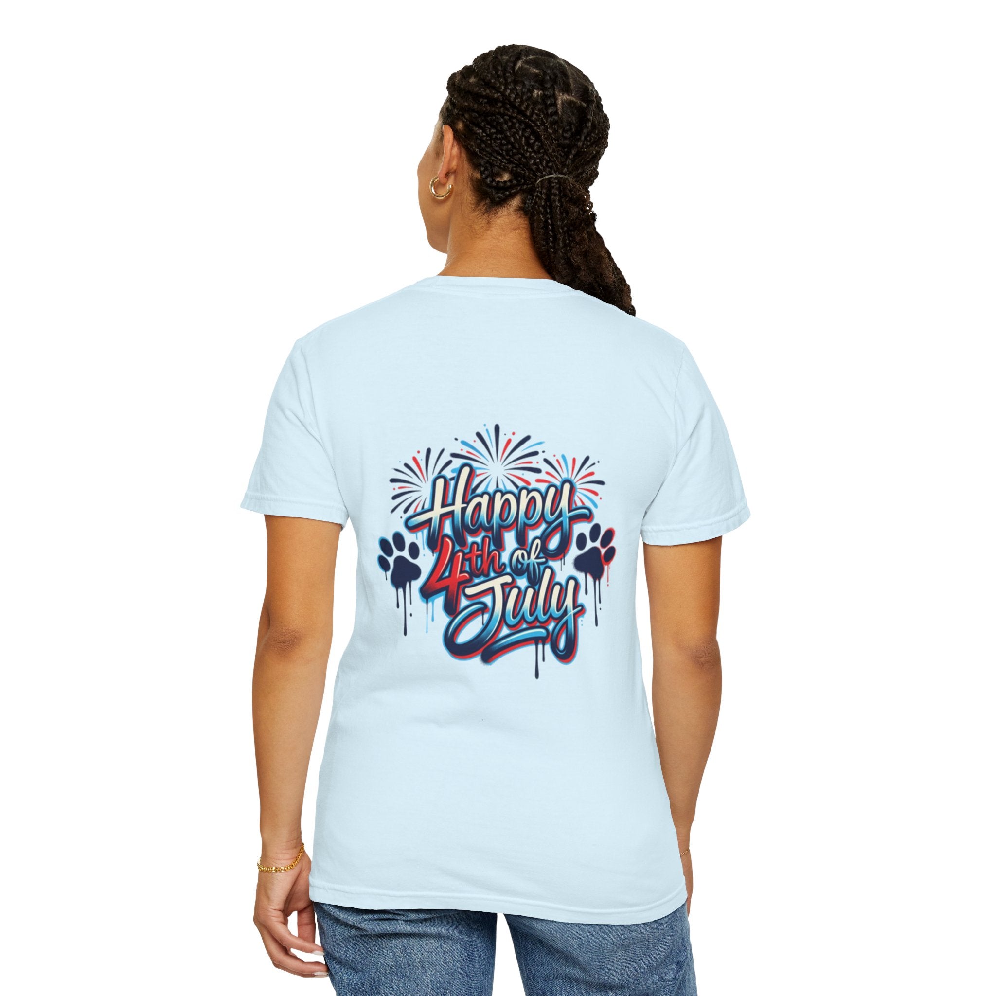 America 4th of July Graphic T-Shirt — "Happy 4th of July" Patriotic Tee