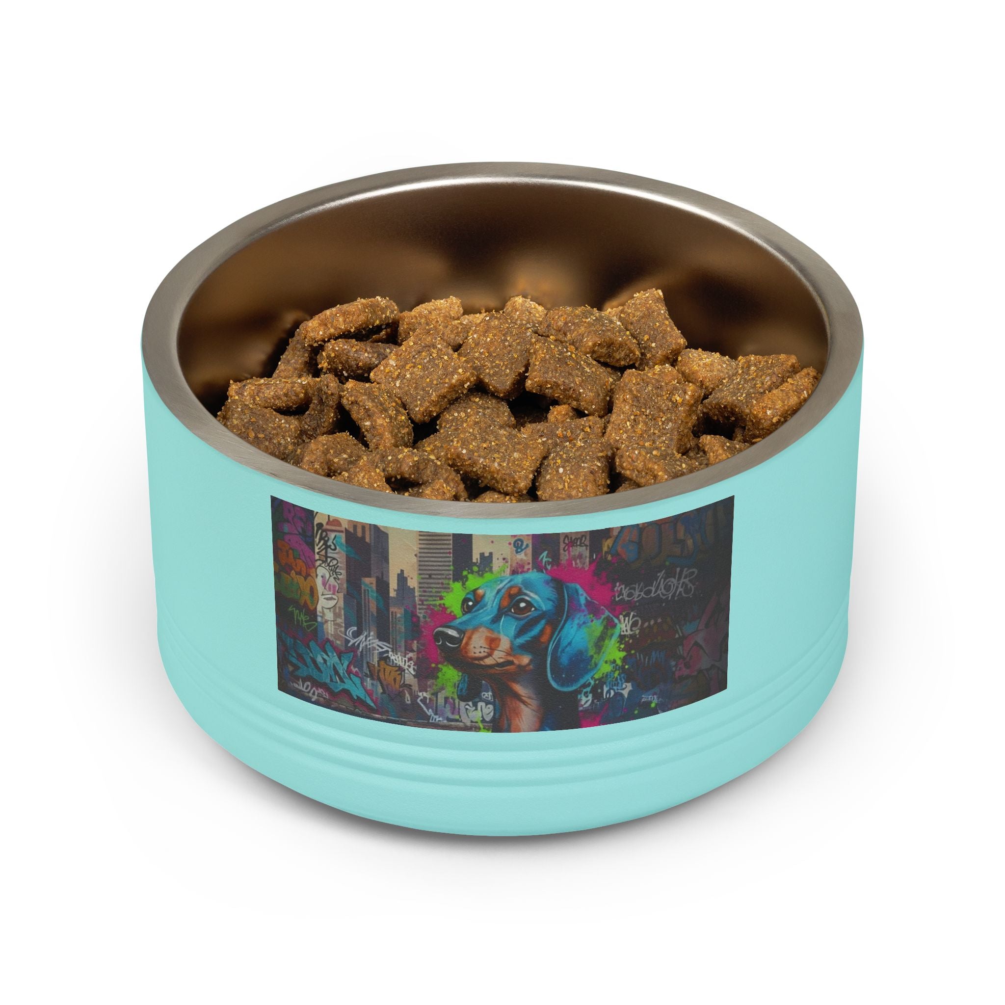 Tigela para Animais, aço inoxidável 530ml estilo graffiti