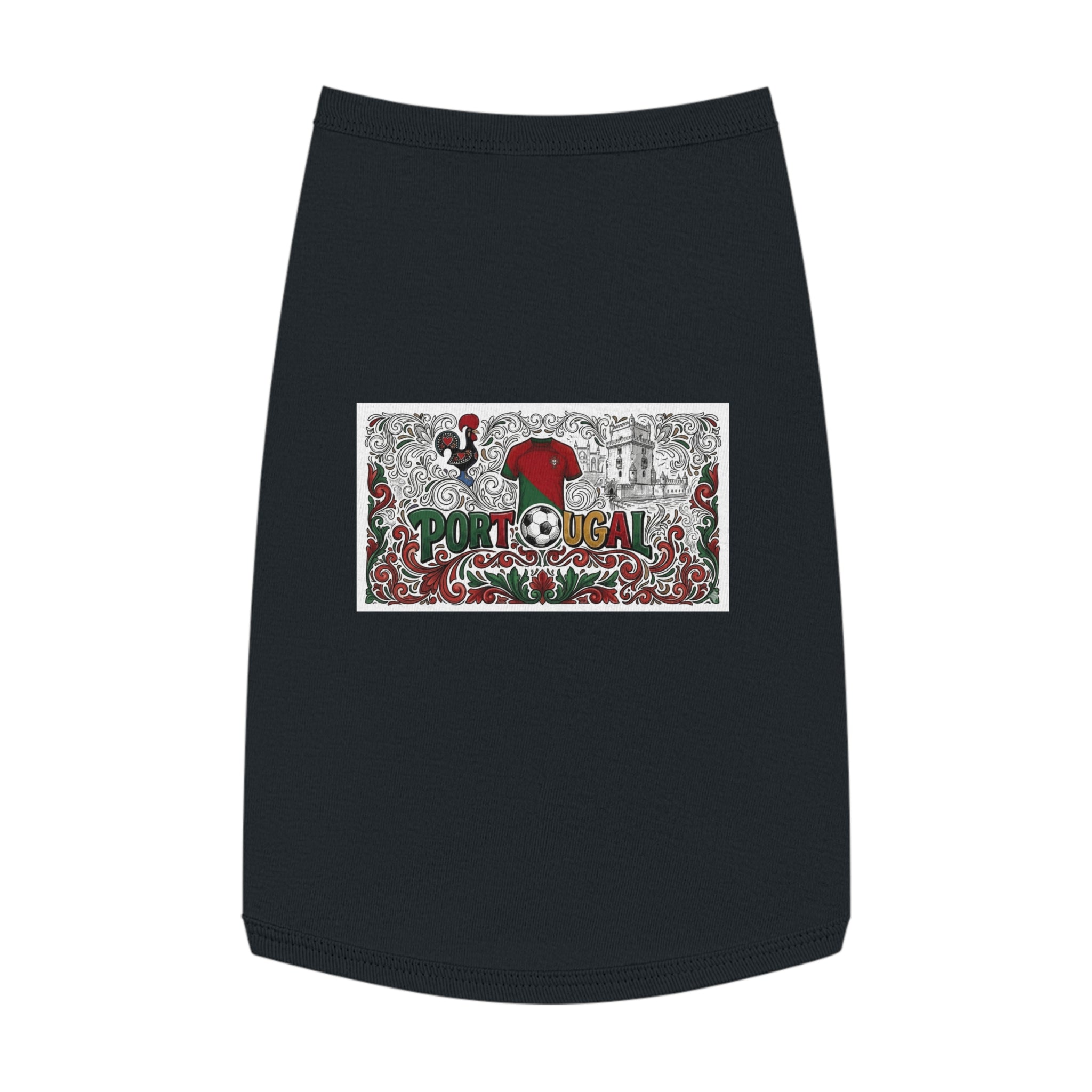 🇵🇹 Portugal Pet Tank Top — Portuguese Rooster & Azulejo Design Dog Shirt