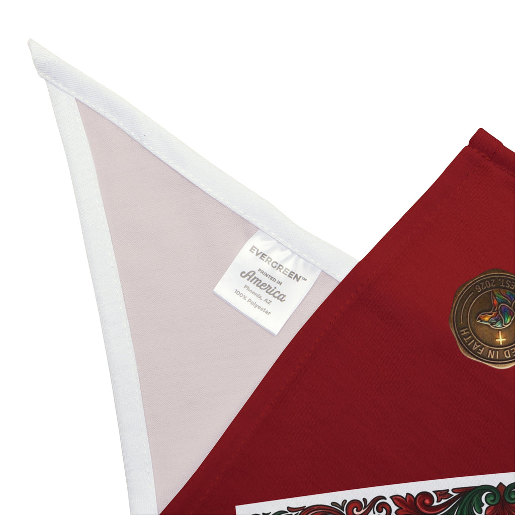 🇵🇹 Portugal Football Pet Bandana – Red Soccer-Themed Dog & Cat Scarf