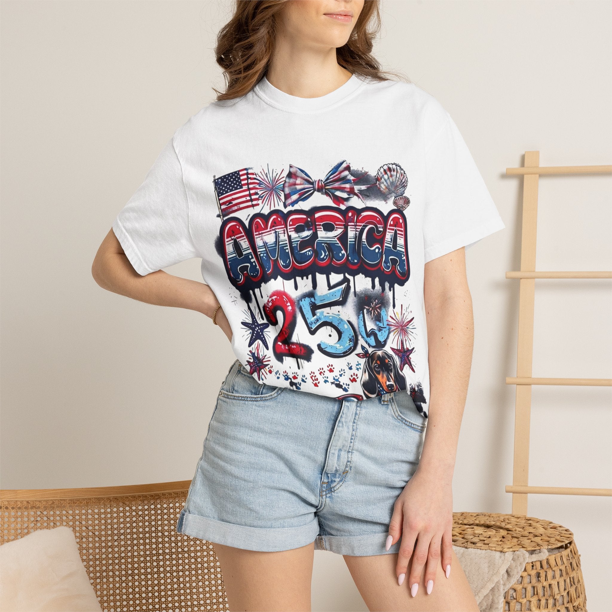 America 4th of July Graphic T-Shirt — "Happy 4th of July" Patriotic Tee
