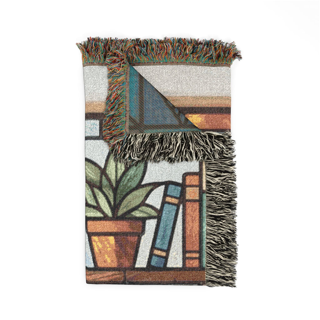 Stained Glass Dog Woven Blanket – Cozy Decorative Throw for Pet Lovers