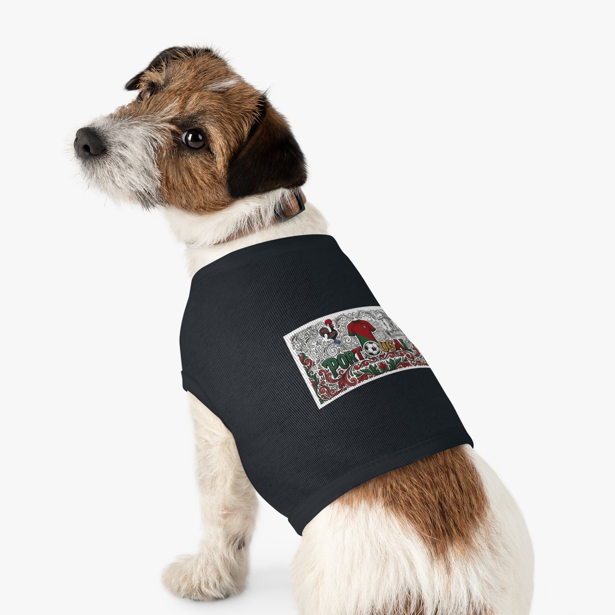 🇵🇹 Portugal Pet Tank Top — Portuguese Rooster & Azulejo Design Dog Shirt