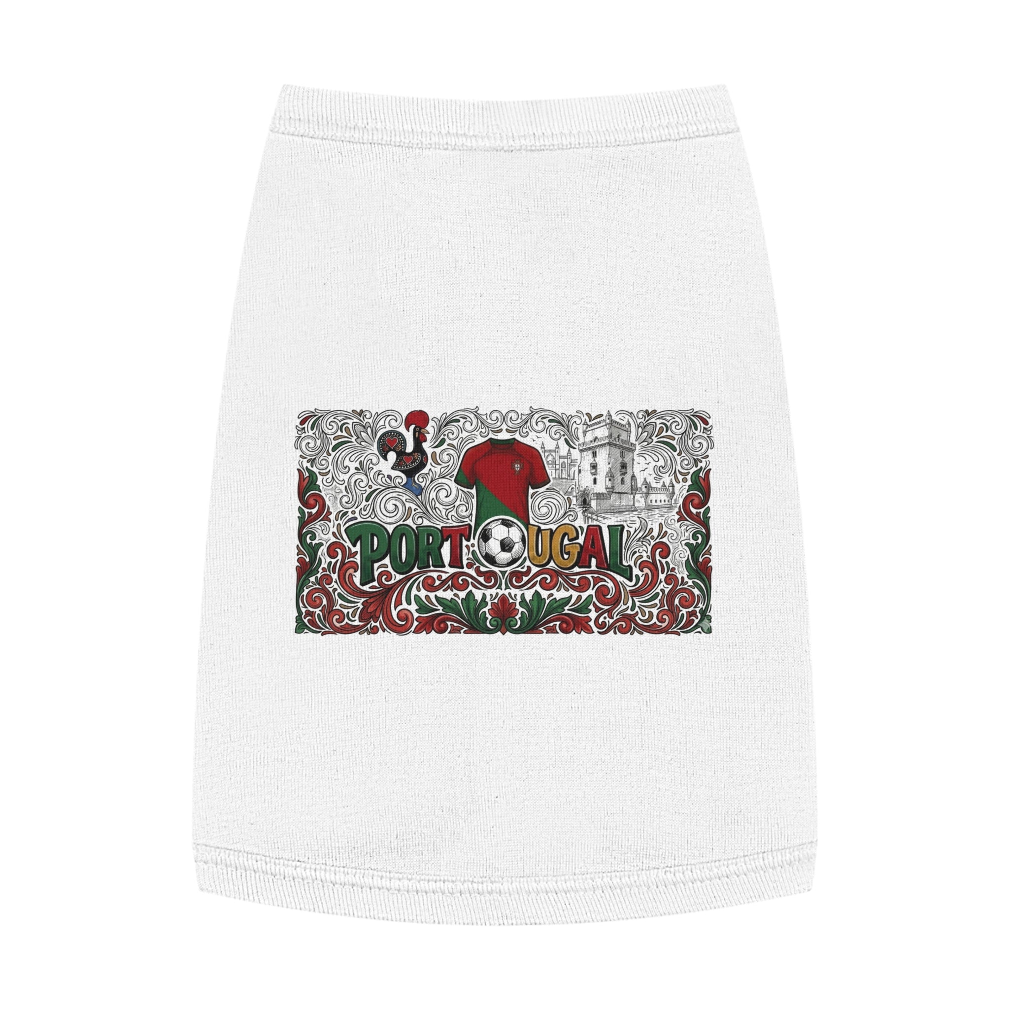 🇵🇹 Portugal Pet Tank Top — Portuguese Rooster & Azulejo Design Dog Shirt
