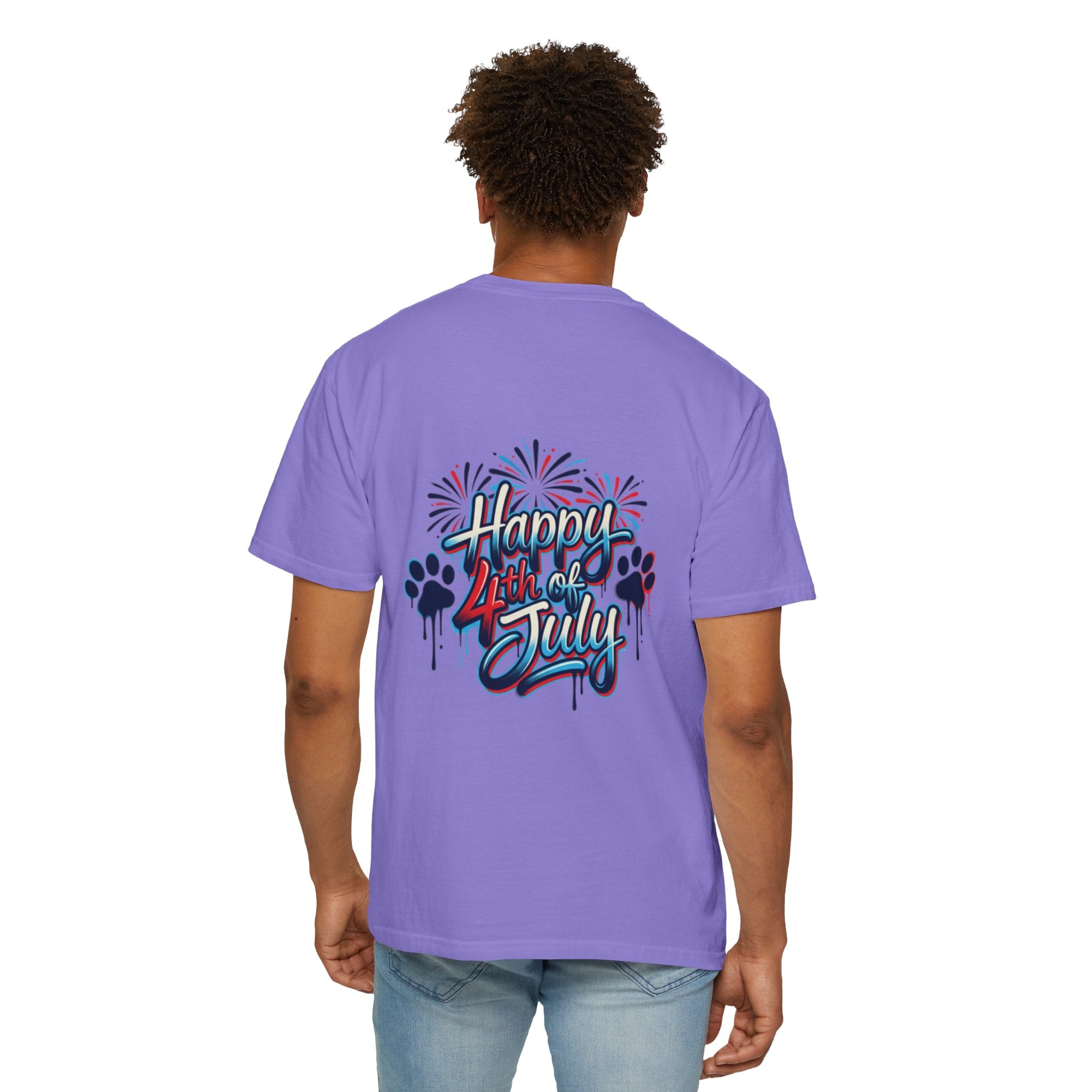 America 4th of July Graphic T-Shirt — "Happy 4th of July" Patriotic Tee