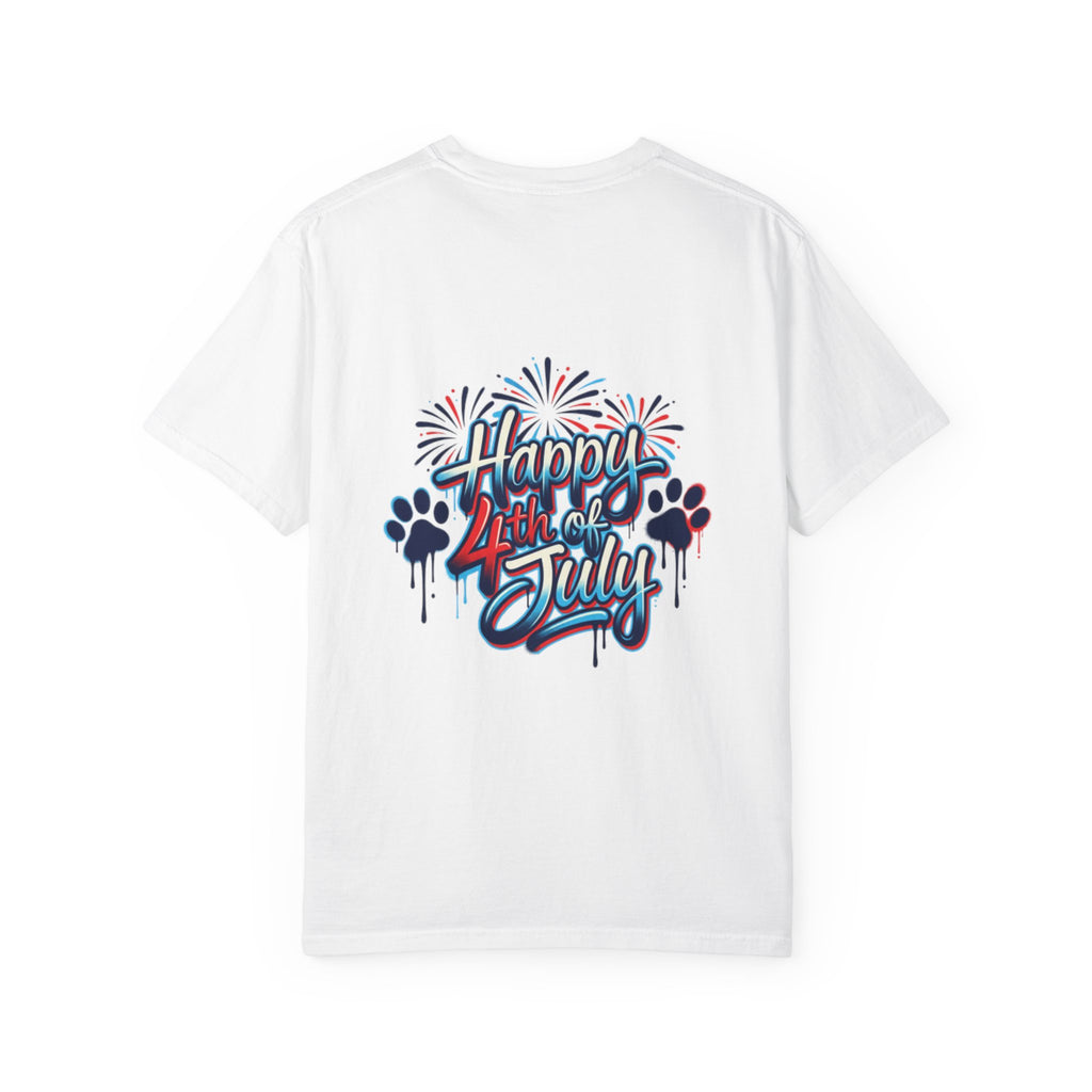 America 4th of July Graphic T-Shirt — "Happy 4th of July" Patriotic Tee