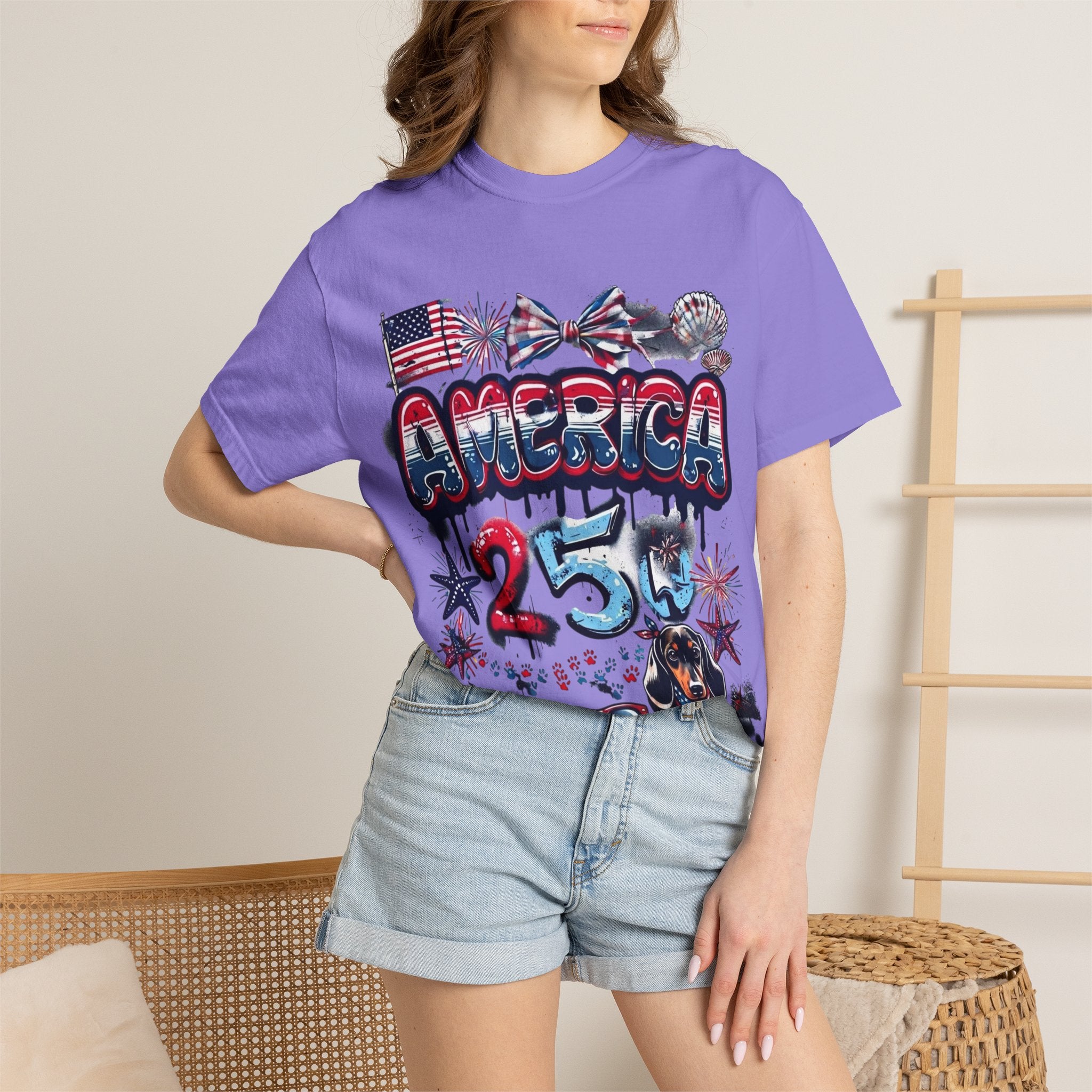 America 4th of July Graphic T-Shirt — "Happy 4th of July" Patriotic Tee