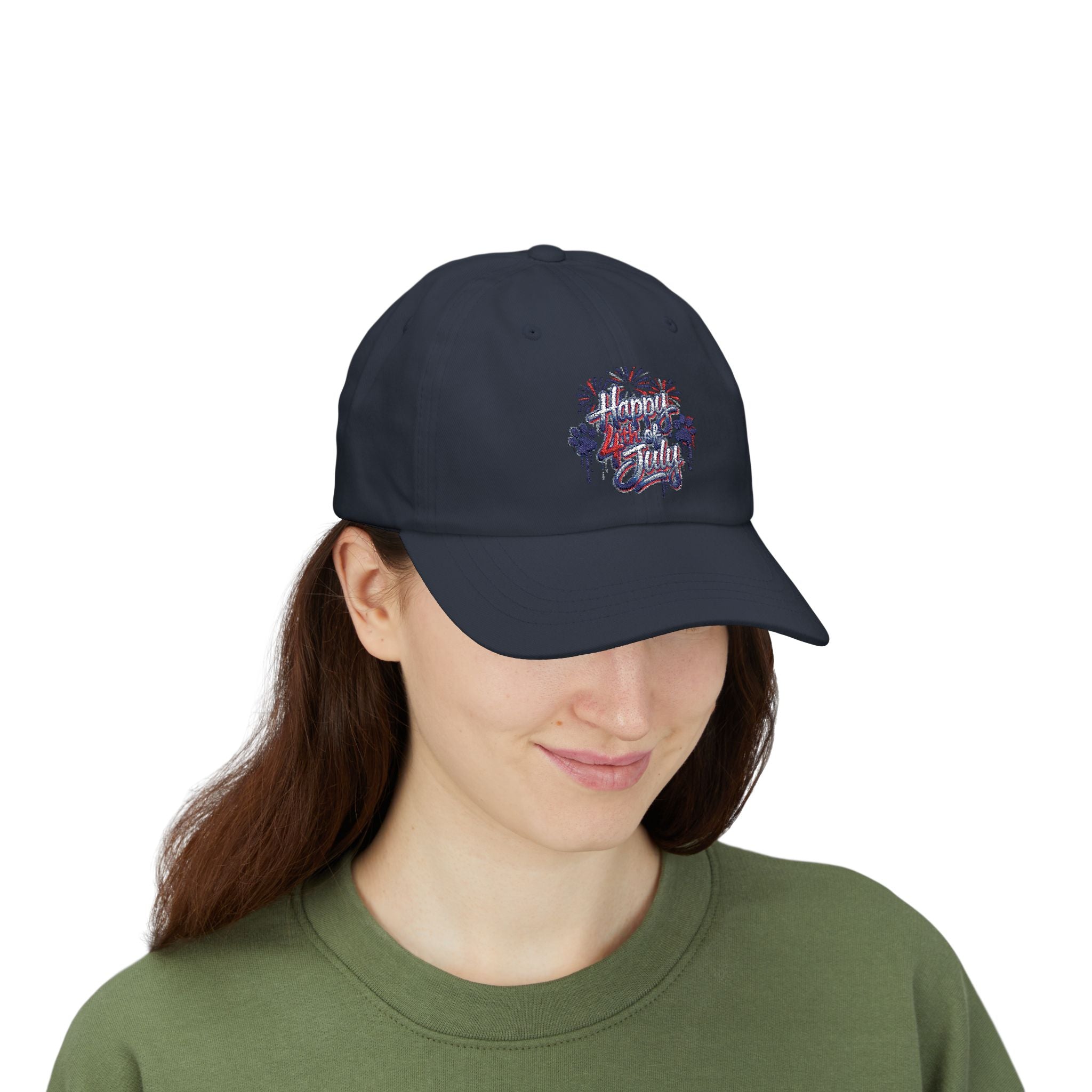 4th of July Dad Cap - 'Happy July' Fireworks Baseball Hat