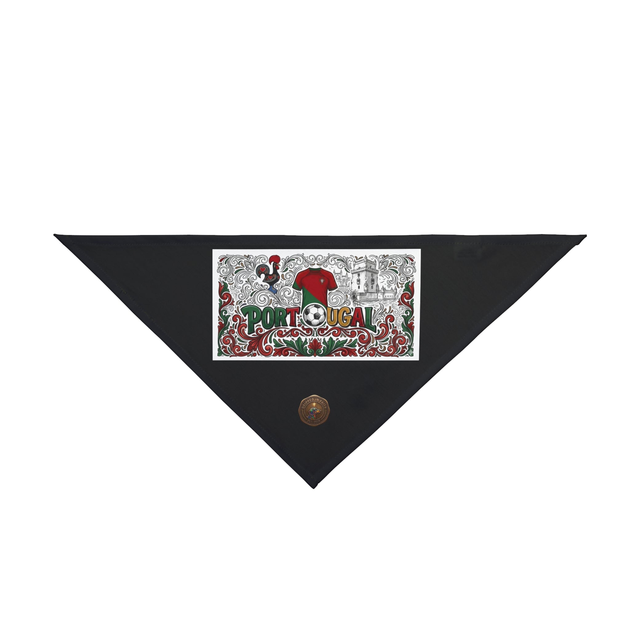 🇵🇹 Portugal Football Pet Bandana – Soccer-Themed Dog & Cat Scarf