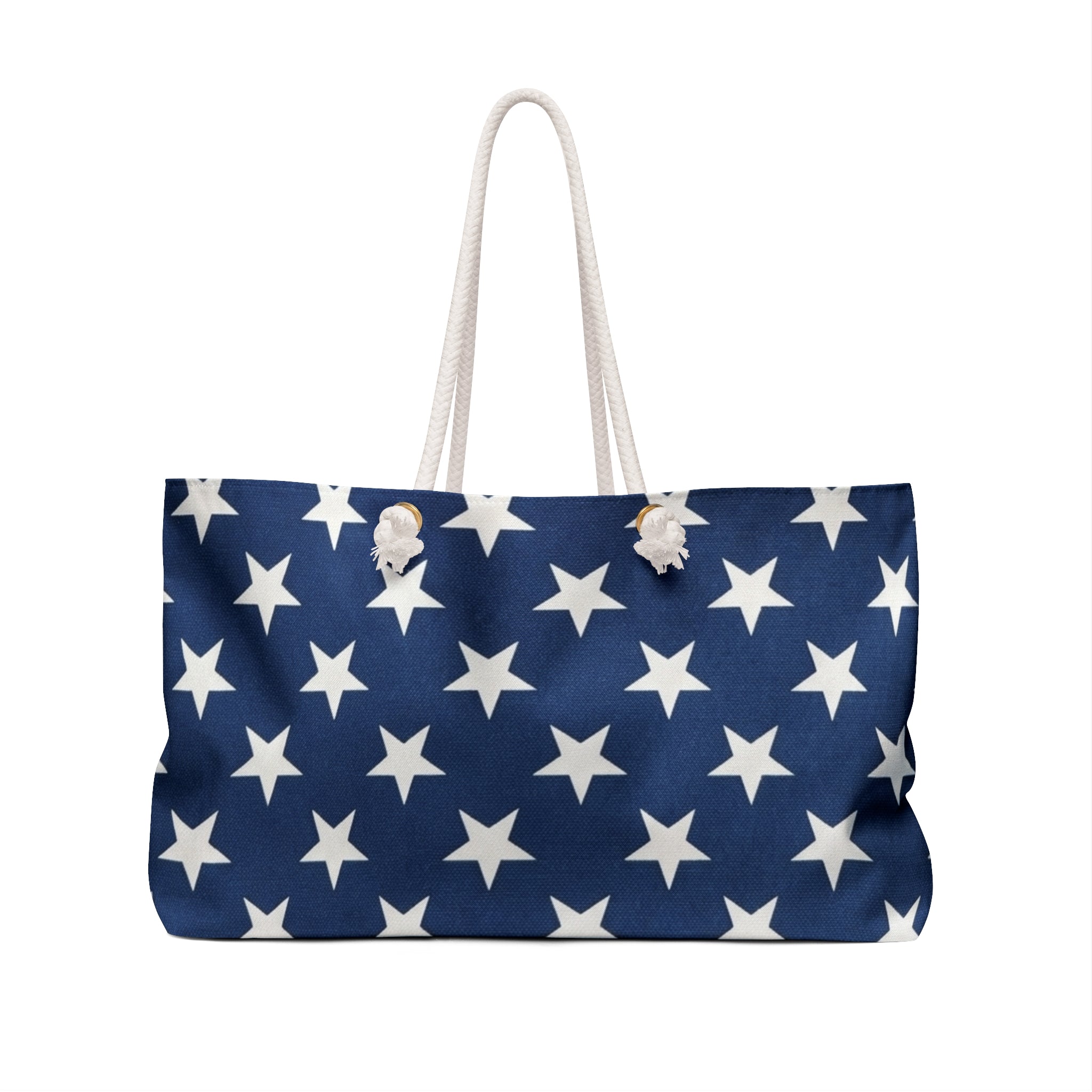 Navy Stars Weekender Bag – Patriotic Star Pattern Travel Tote