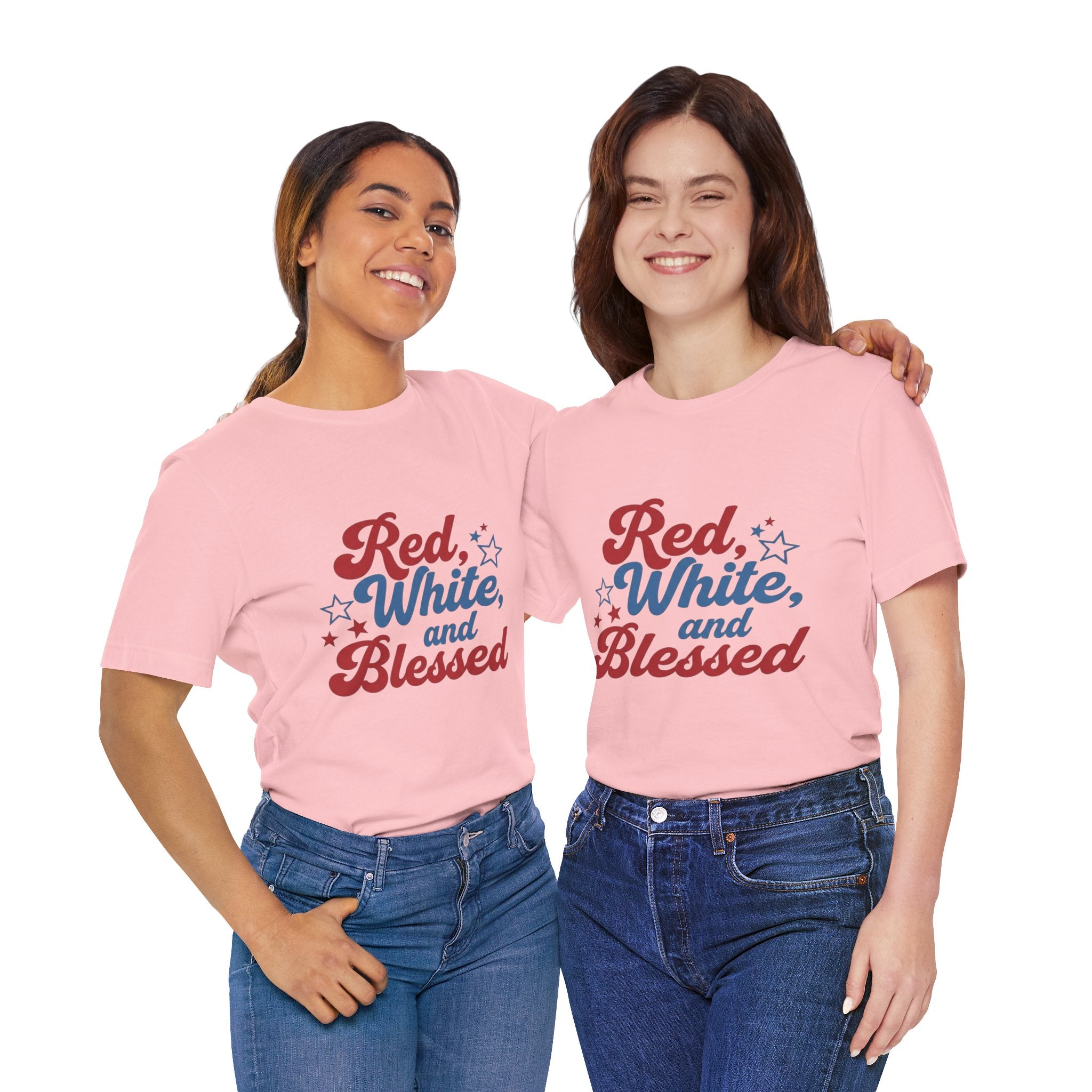 Unisex Jersey short sleeve Red, White, and Blessed T‑Shirt - 4th of July Theme