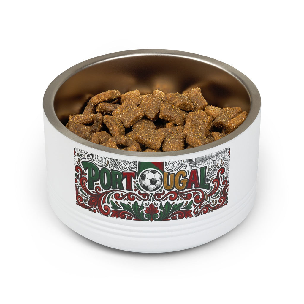 🇵🇹 Portugal Soccer Pet Bowl — 18oz Stainless Dog & Cat Food Dish