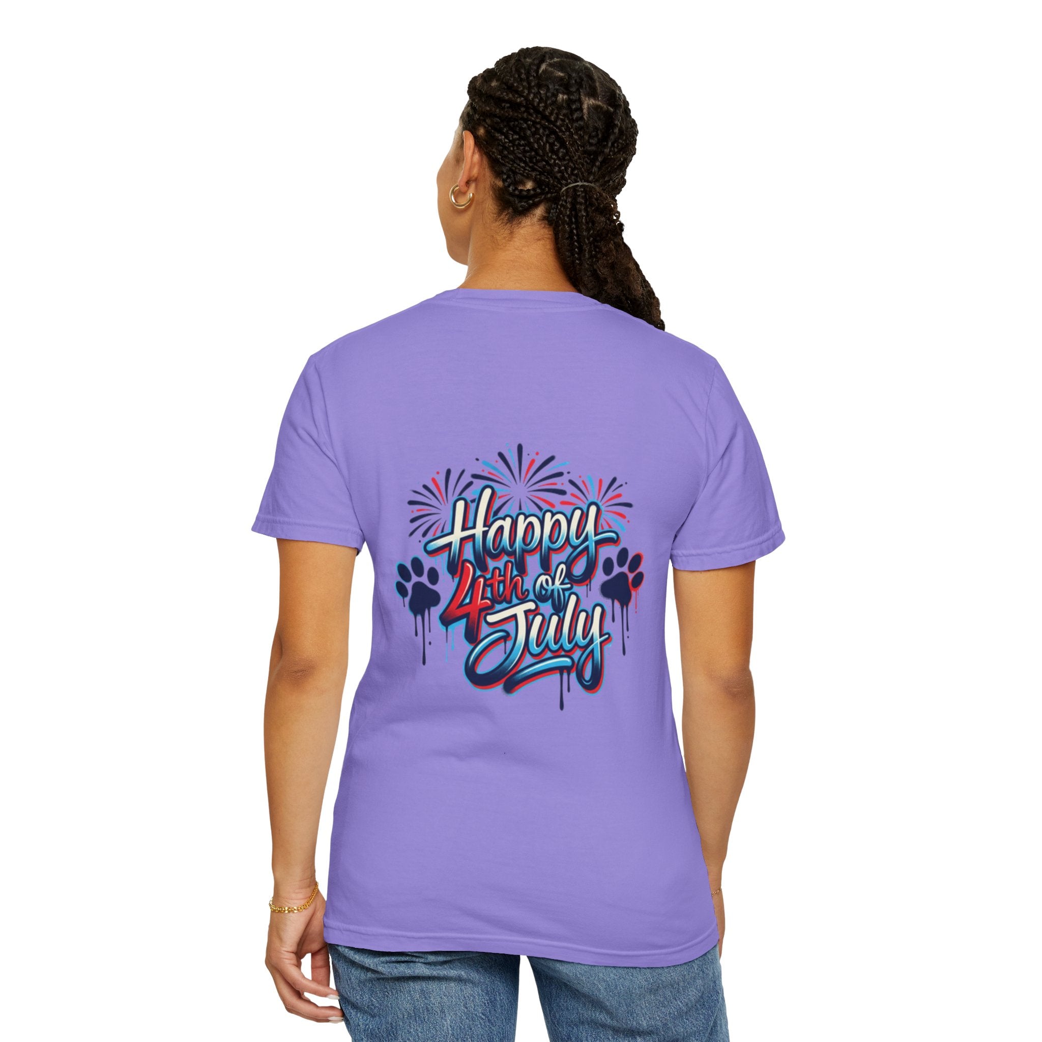 America 4th of July Graphic T-Shirt — "Happy 4th of July" Patriotic Tee