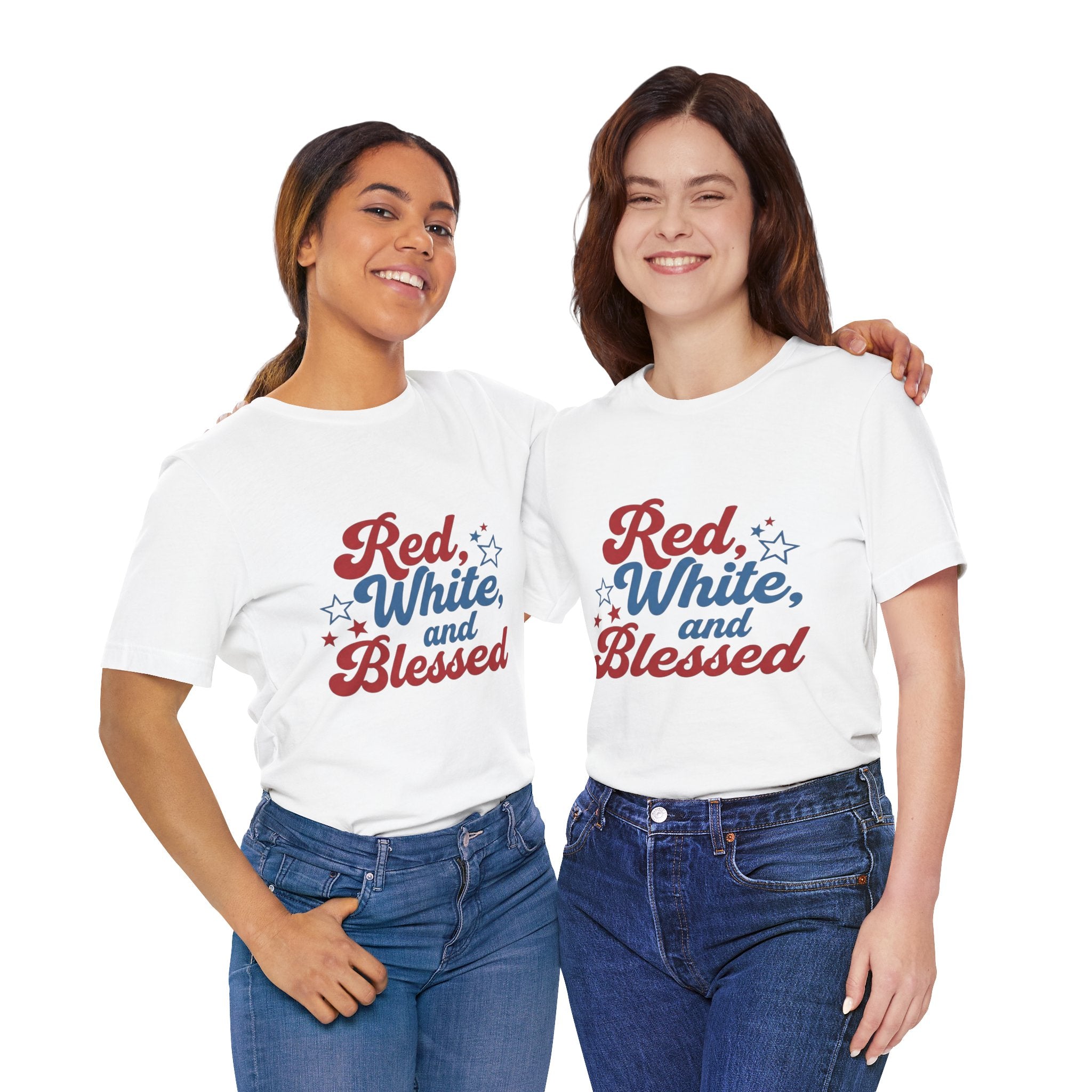 Unisex Jersey short sleeve Red, White, and Blessed T‑Shirt - 4th of July Theme
