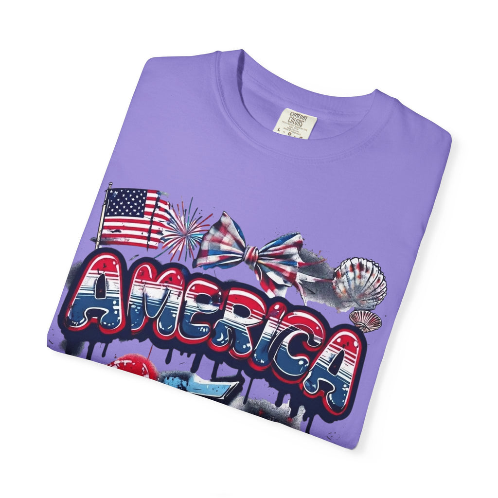 America 4th of July Graphic T-Shirt — "Happy 4th of July" Patriotic Tee