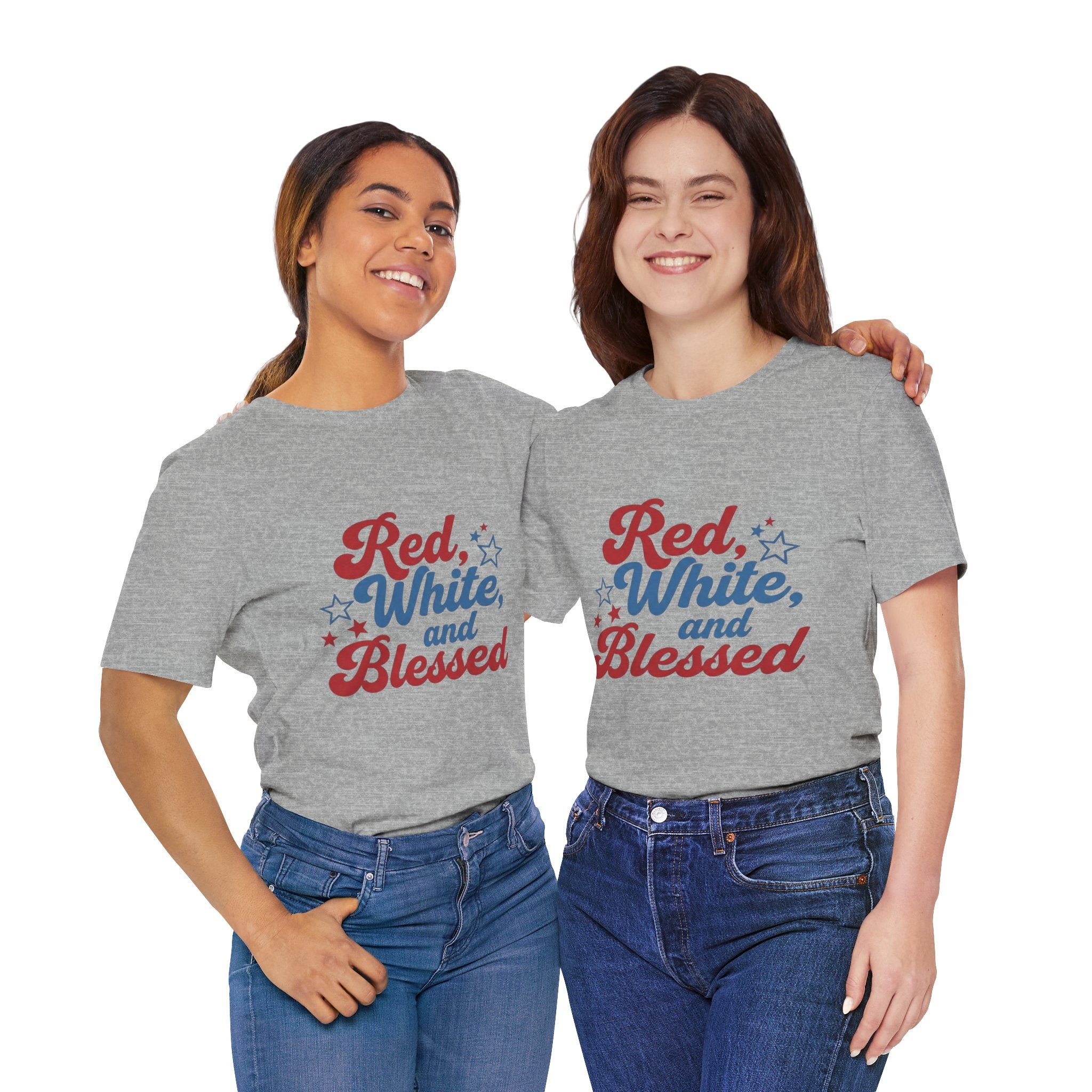 Unisex Jersey short sleeve Red, White, and Blessed T‑Shirt - 4th of July Theme