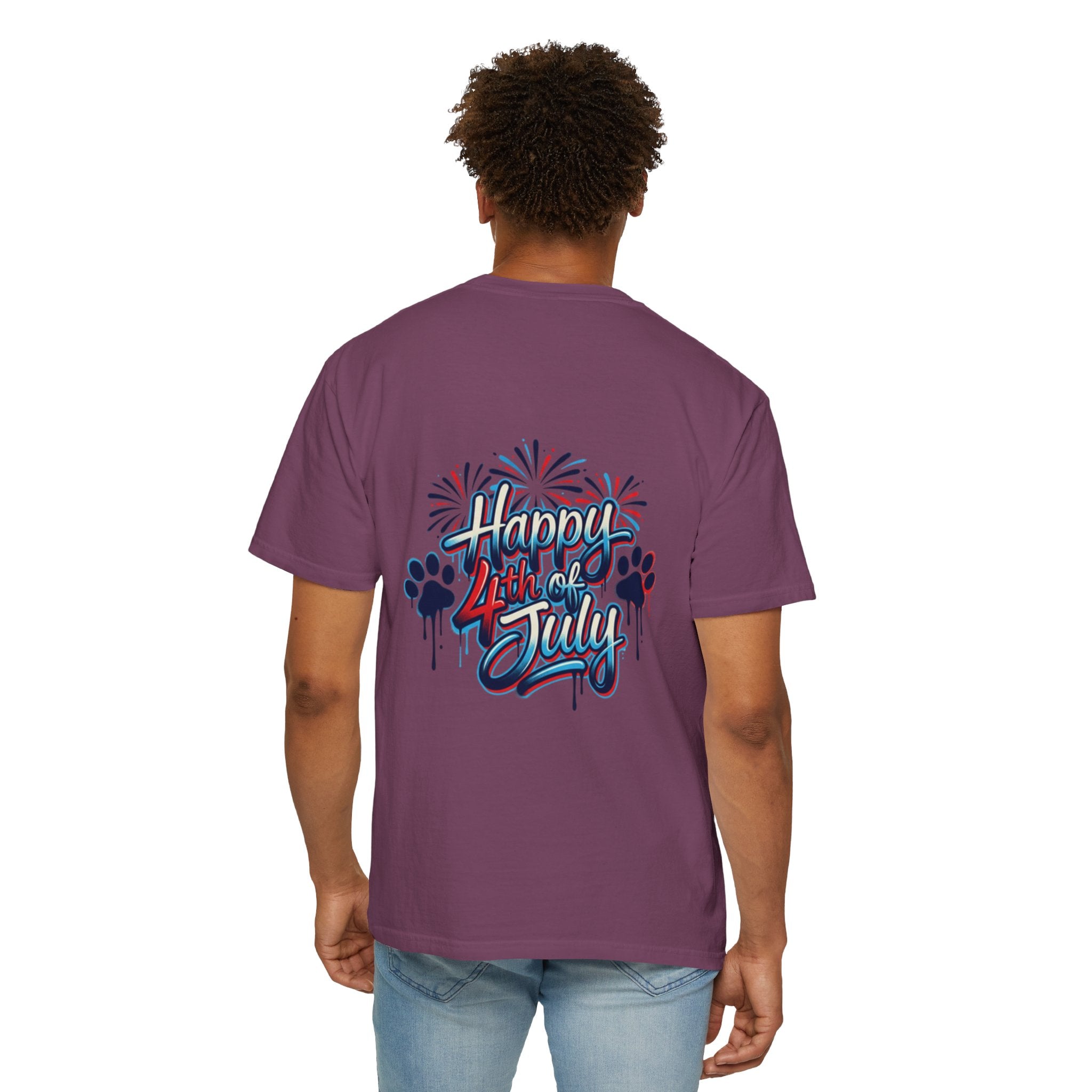 America 4th of July Graphic T-Shirt — "Happy 4th of July" Patriotic Tee