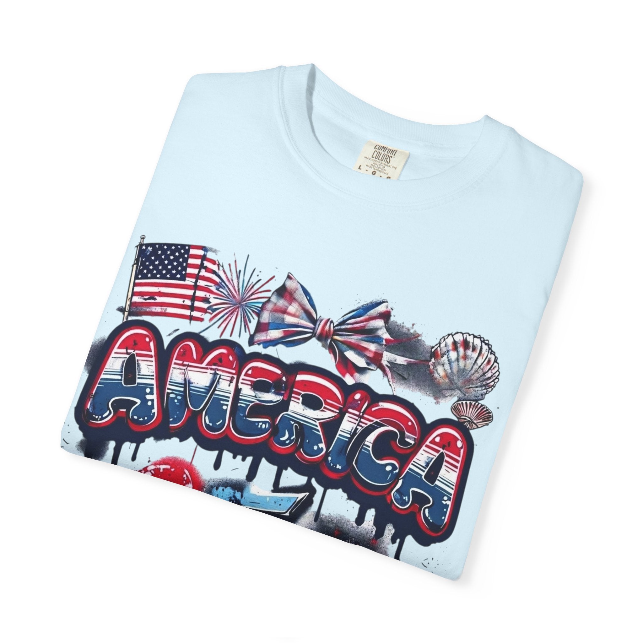 America 4th of July Graphic T-Shirt — "Happy 4th of July" Patriotic Tee