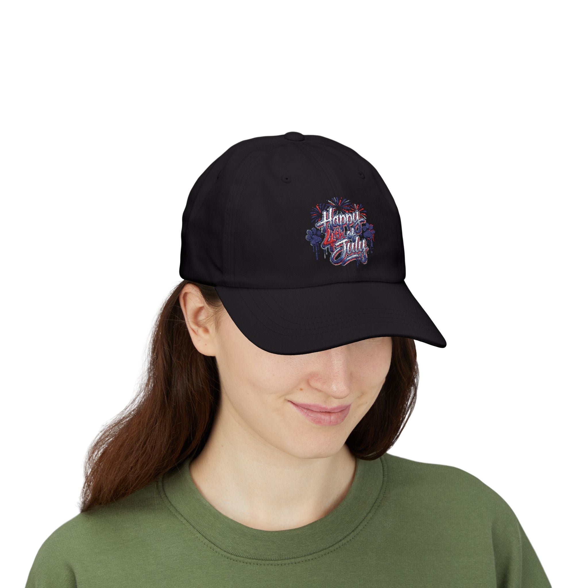 4th of July Dad Cap - 'Happy July' Fireworks Baseball Hat