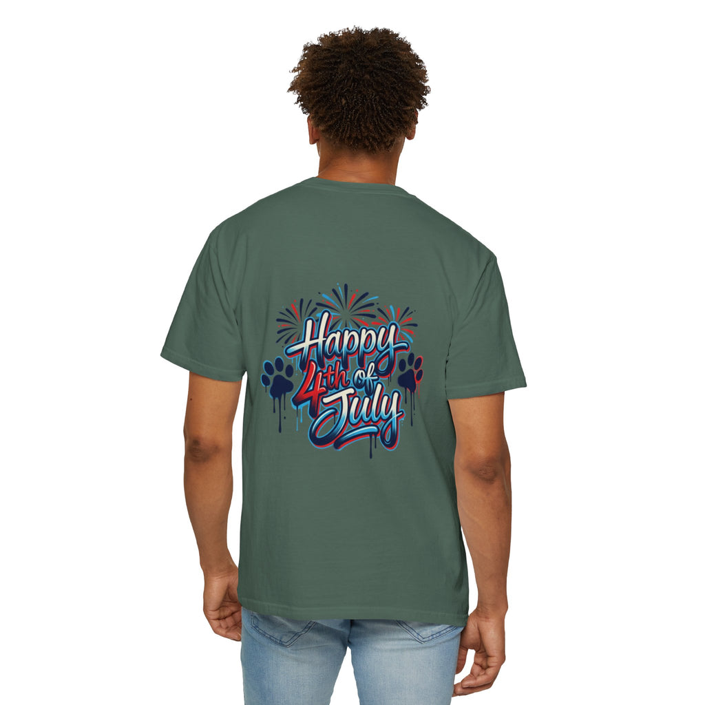 America 4th of July Graphic T-Shirt — "Happy 4th of July" Patriotic Tee