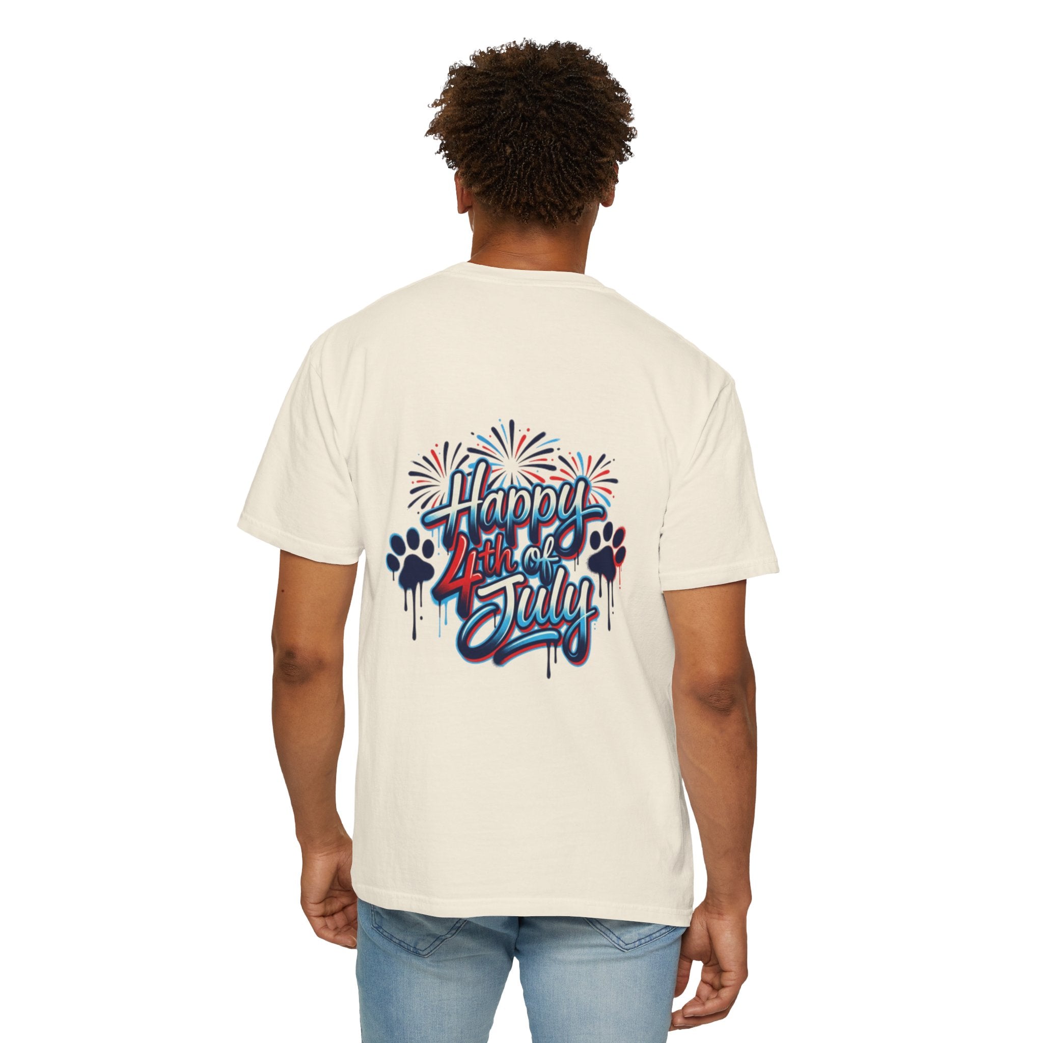 America 4th of July Graphic T-Shirt — "Happy 4th of July" Patriotic Tee