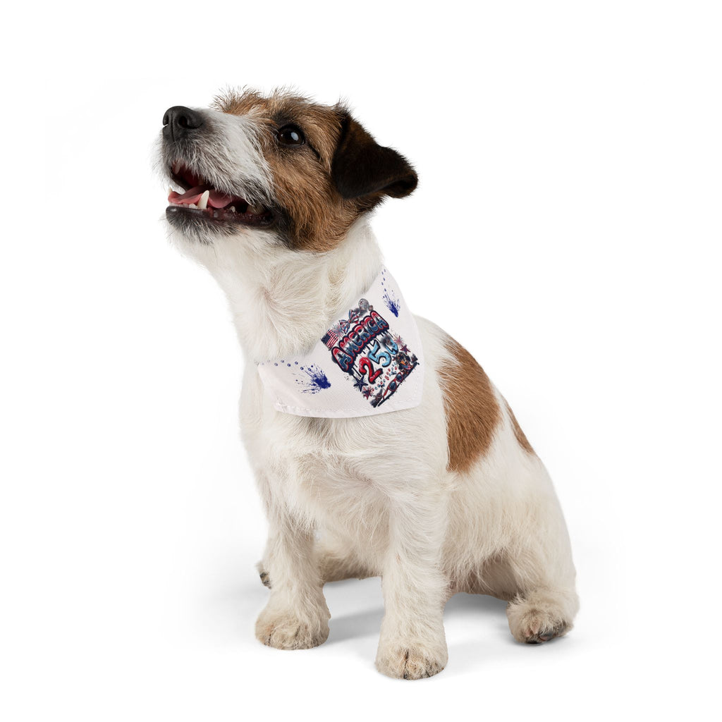 Pet Bandana — Patriotic "America 25" Dog Collar Bandana for 4th of July & Veterans Day
