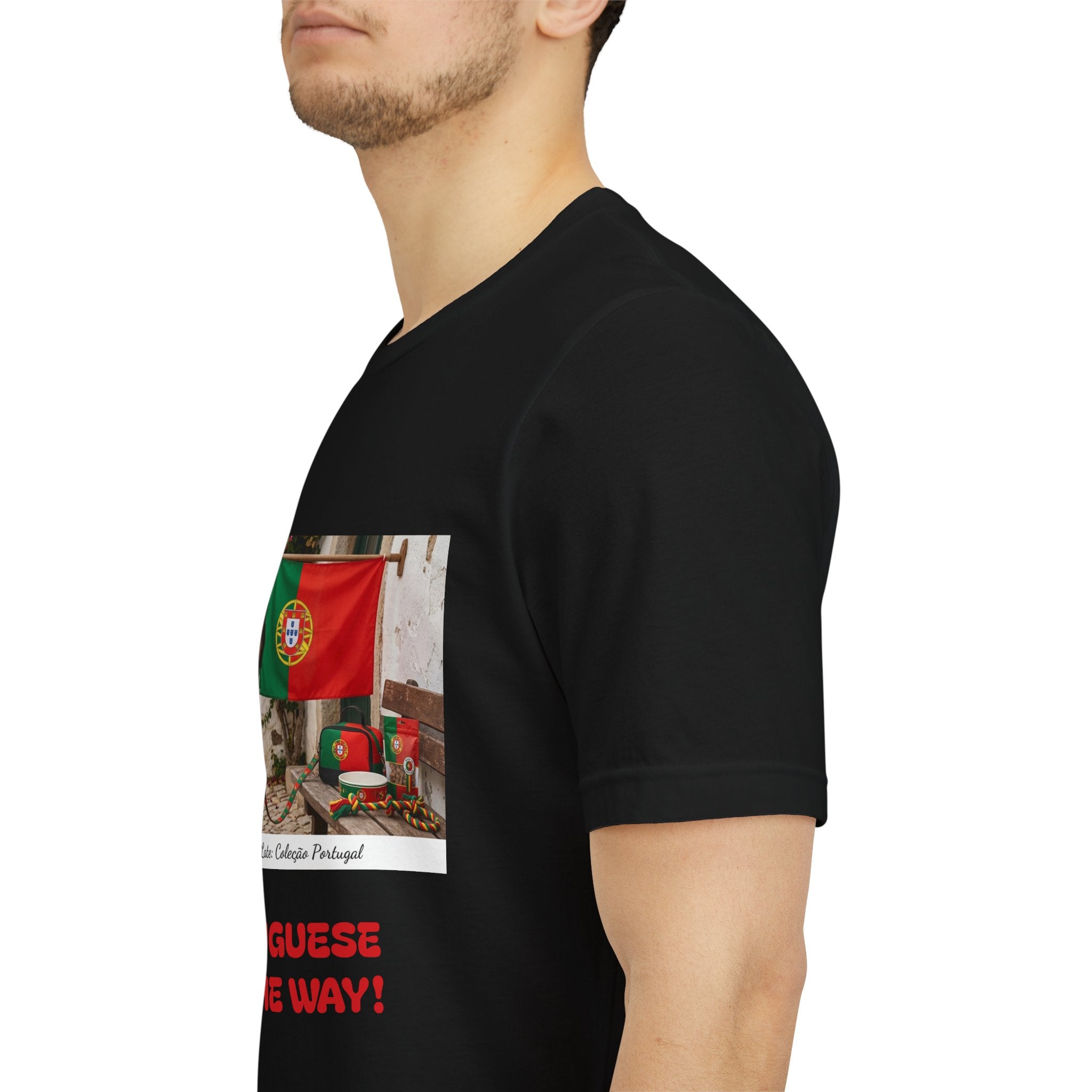 🇵🇹 Portuguese All The Way! T-Shirt — Portugal Flag & Dog Travel Tee