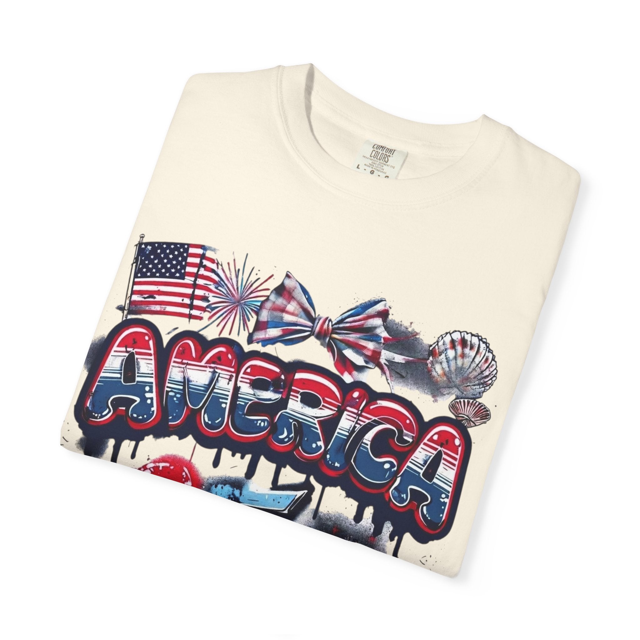 America 4th of July Graphic T-Shirt — "Happy 4th of July" Patriotic Tee